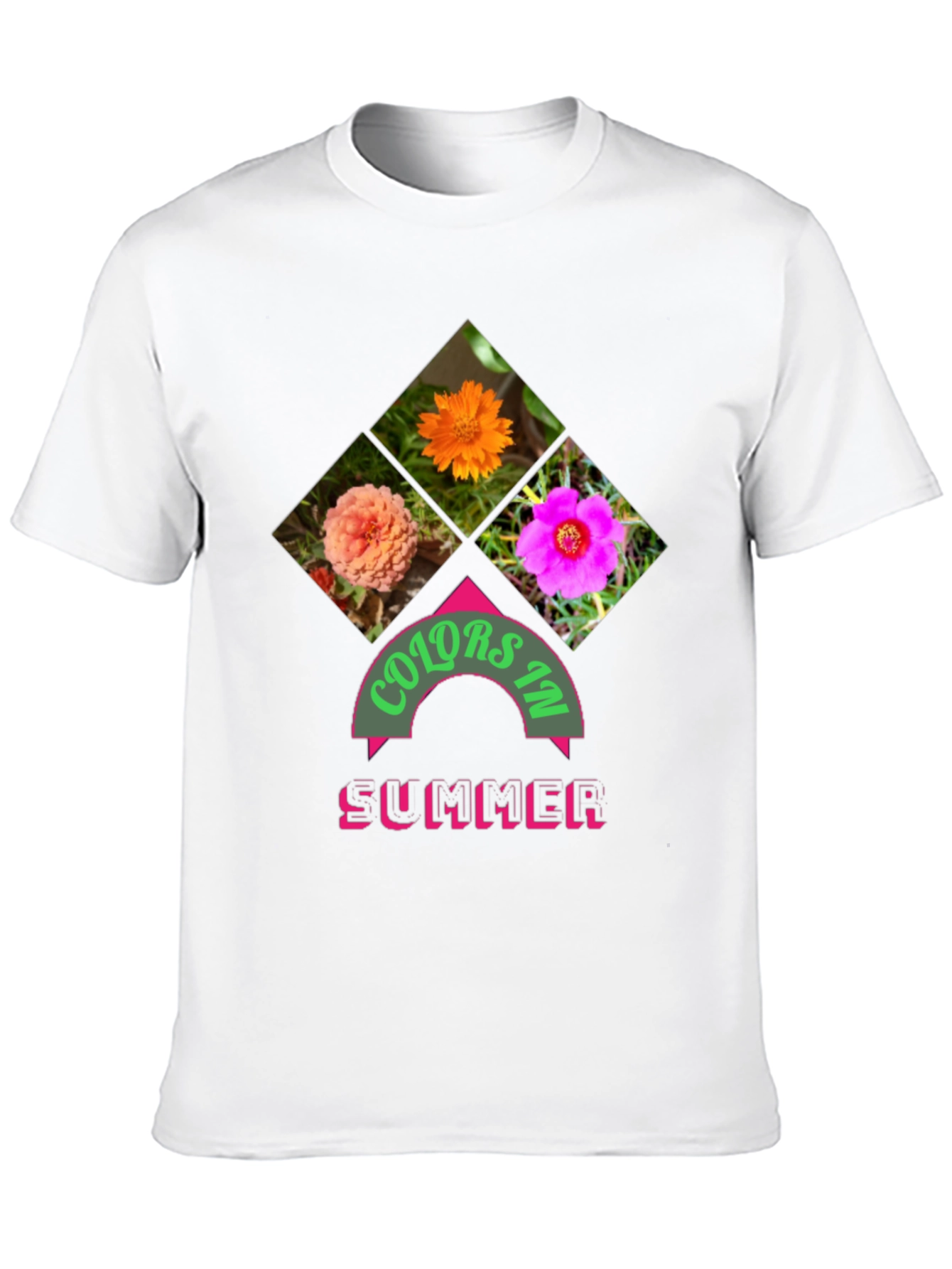 Black Colors in Summer Graphic Tee - Trendy Floral Design view 10