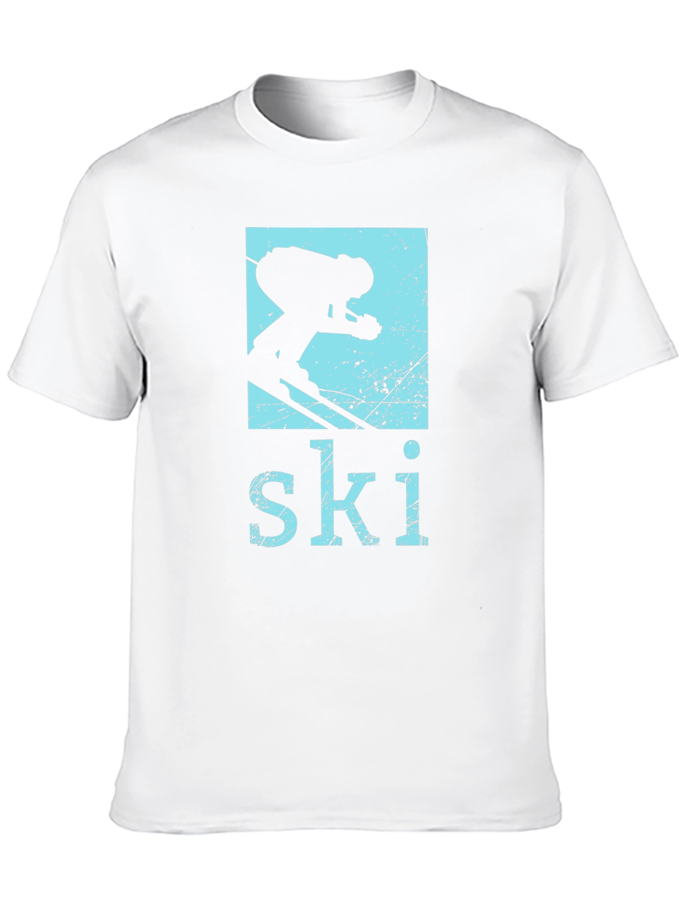 Black Retro Ski T-Shirt - Vintage Skiing Design view 10