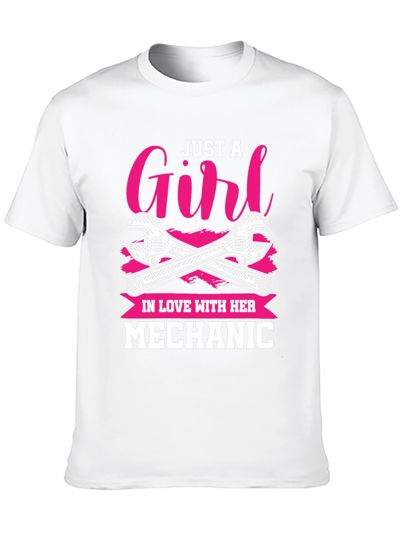 Black Just A Girl In Love With Her Mechanic T-Shirt view 10