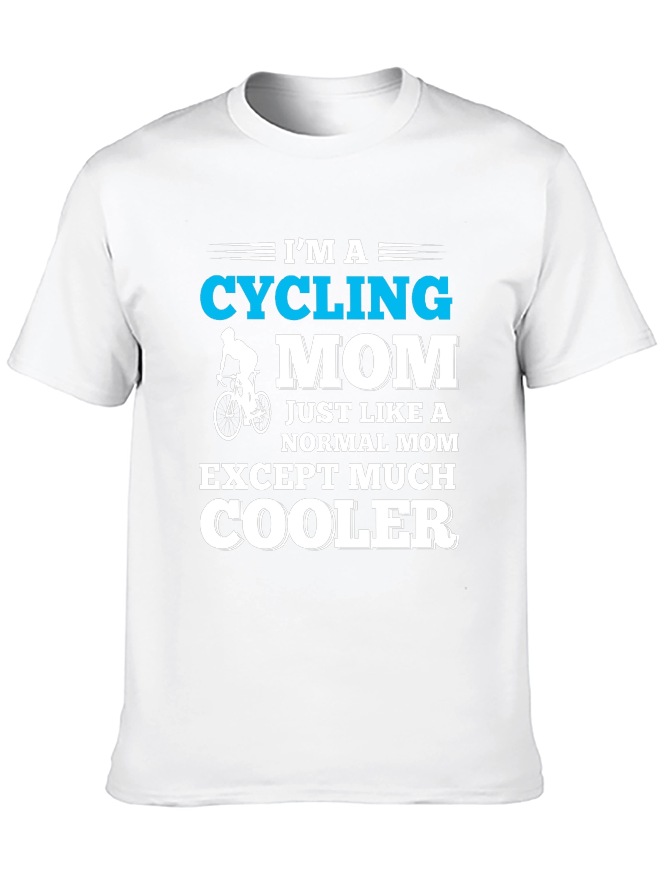 Black Cycling Mom Graphic T-Shirt - Cool Mother's Day Gift view 10
