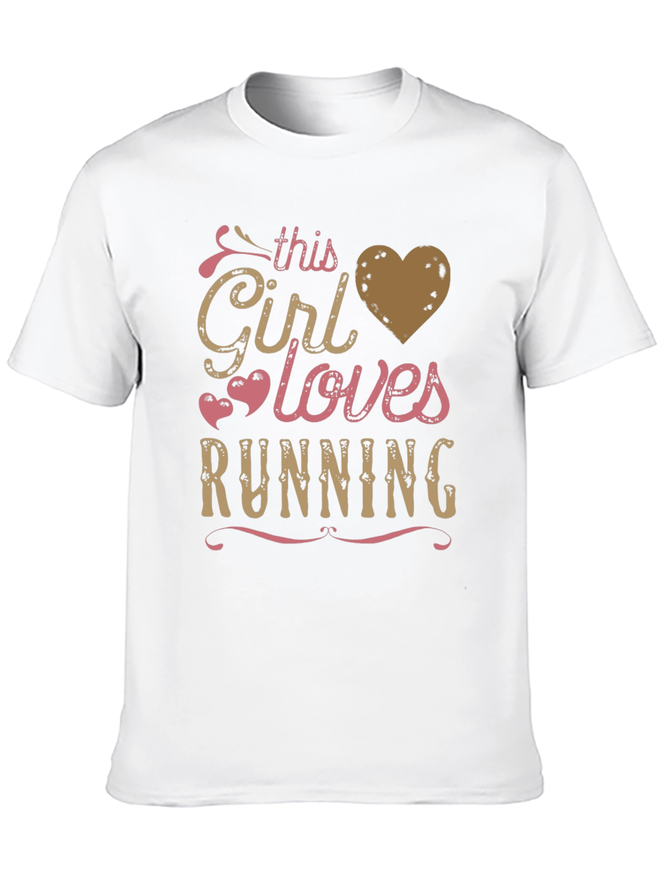 Black This Girl Loves Running - Graphic T-Shirt view 10