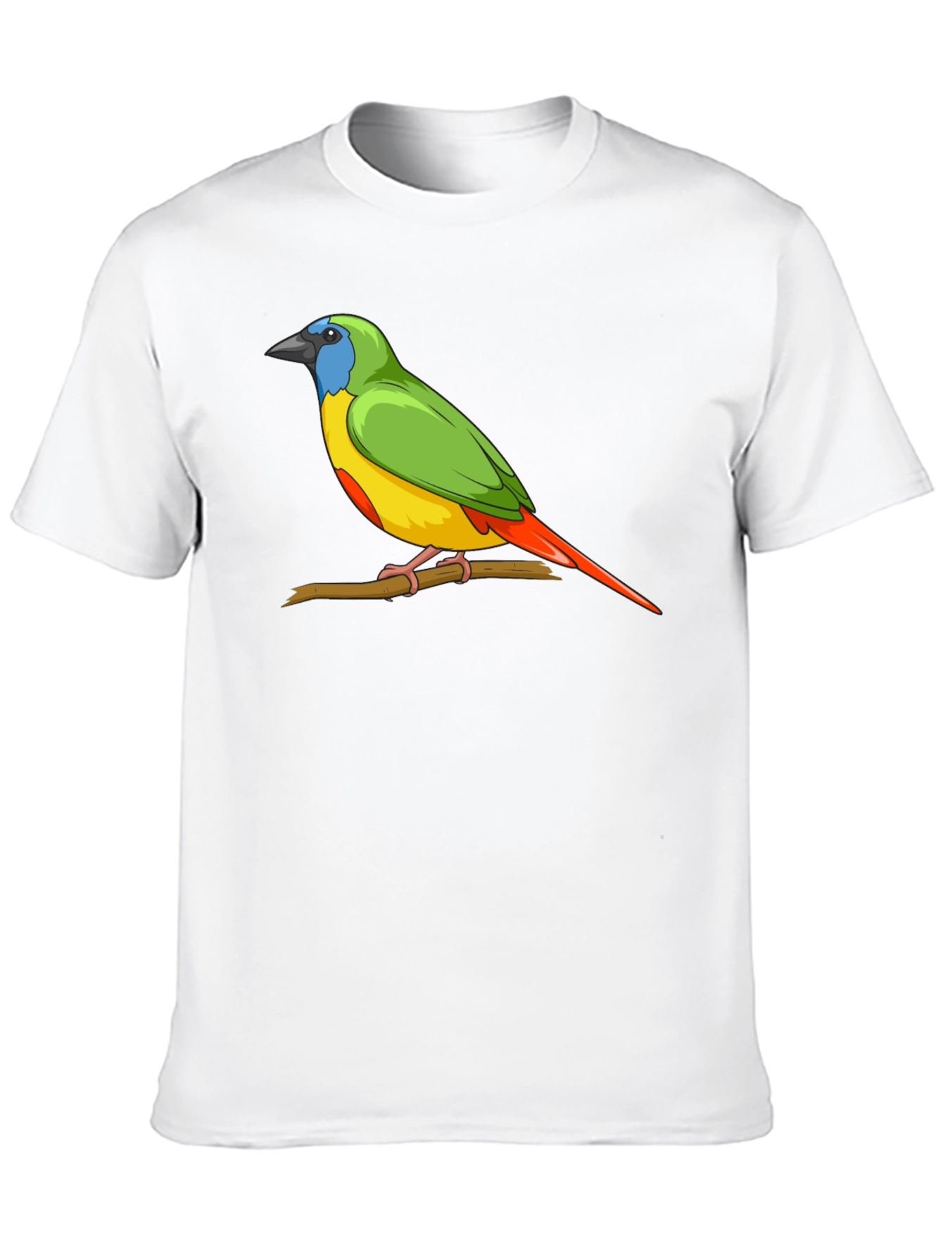 Black Bird on Branch Graphic Tee - Unisex Black T-Shirt view 10