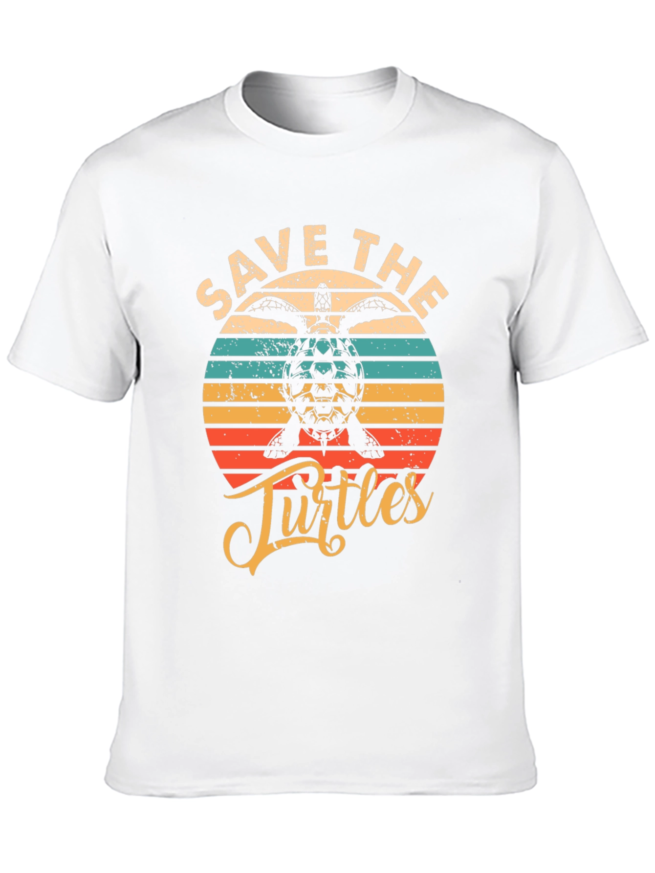 Black Save the Turtles Graphic Tee - Retro Style view 10