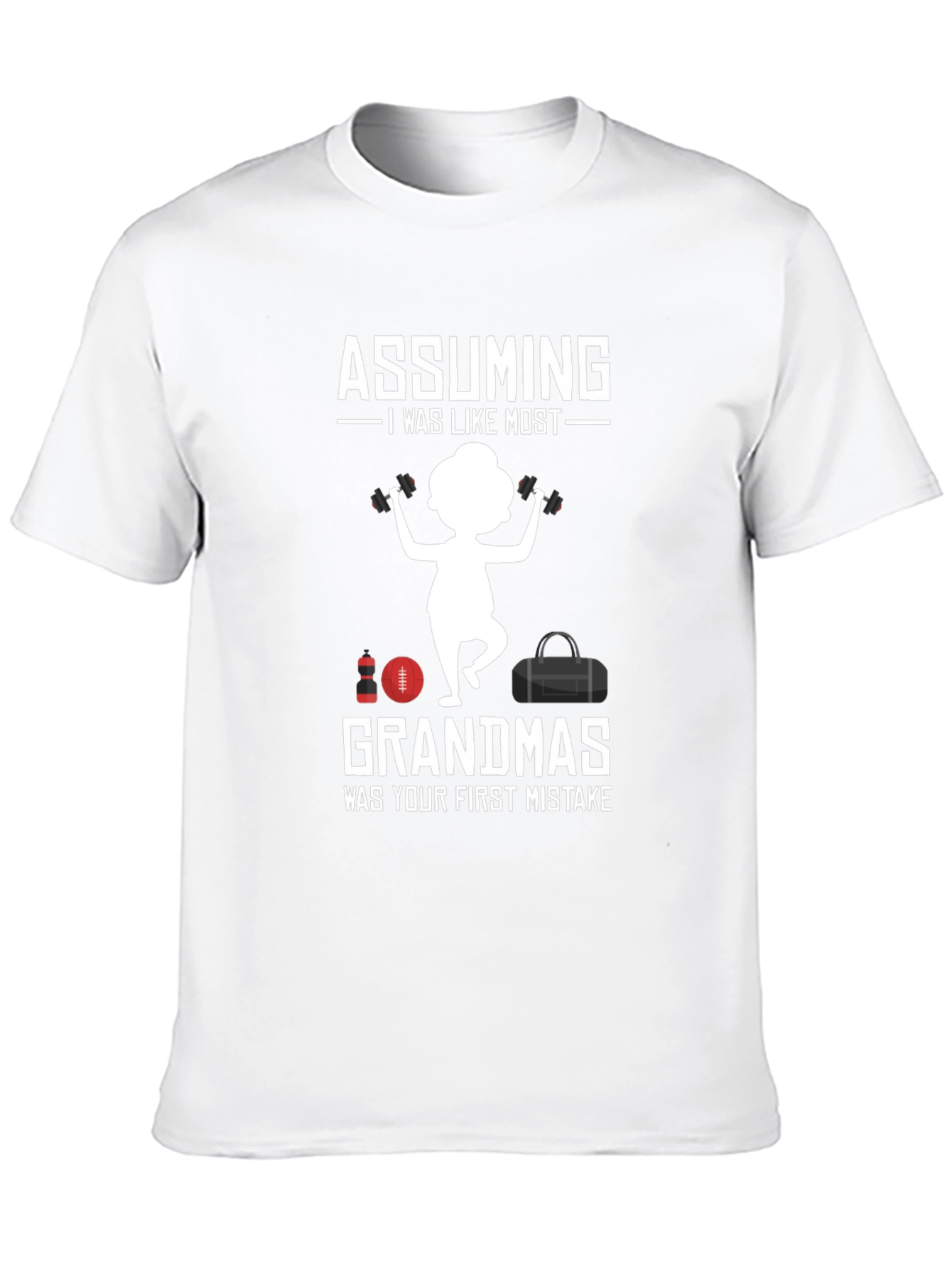 Black Funny Grandma Workout T-Shirt view 10