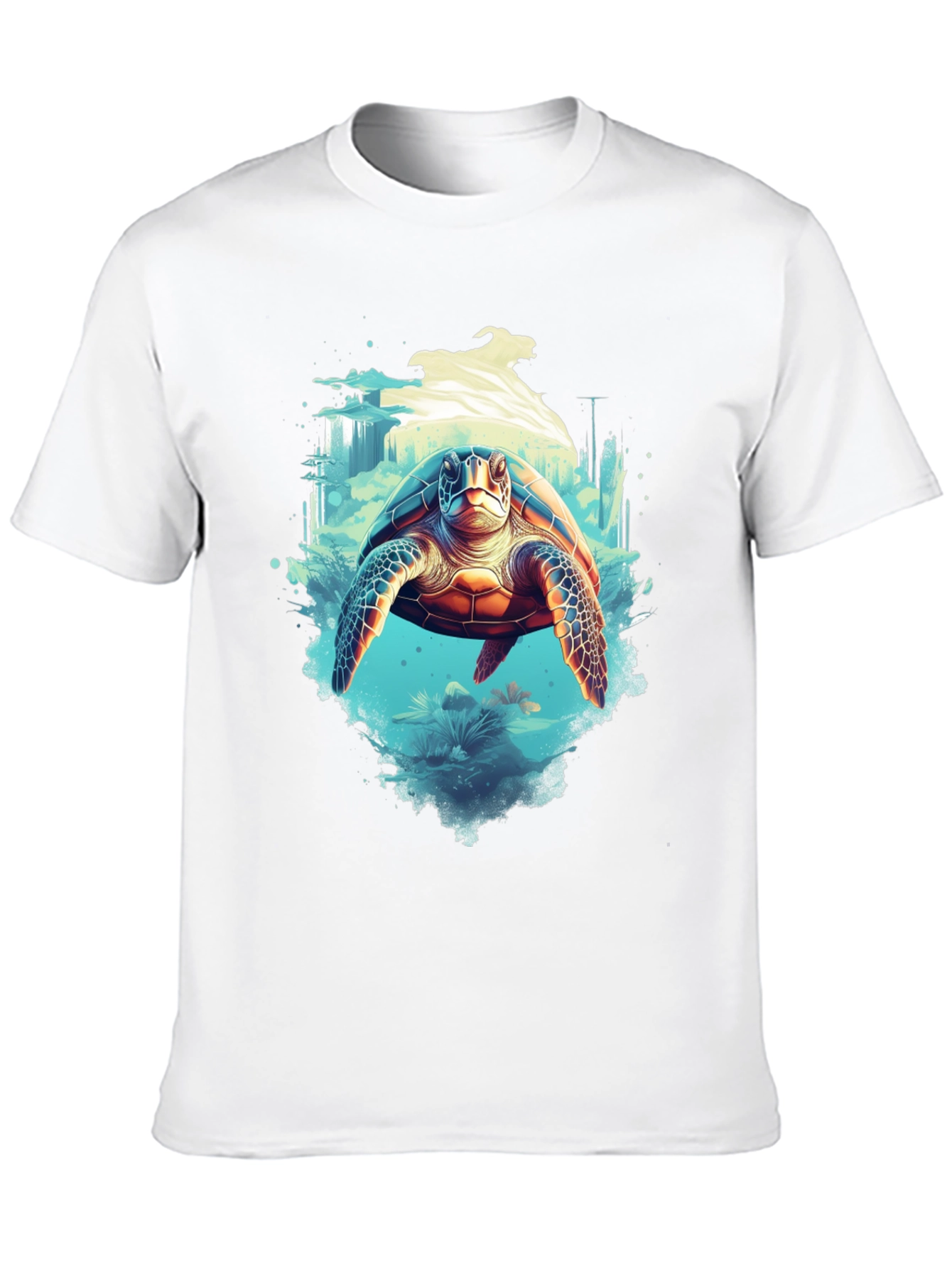 Black Sea Turtle Graphic Tee - Ocean Life Shirt view 10