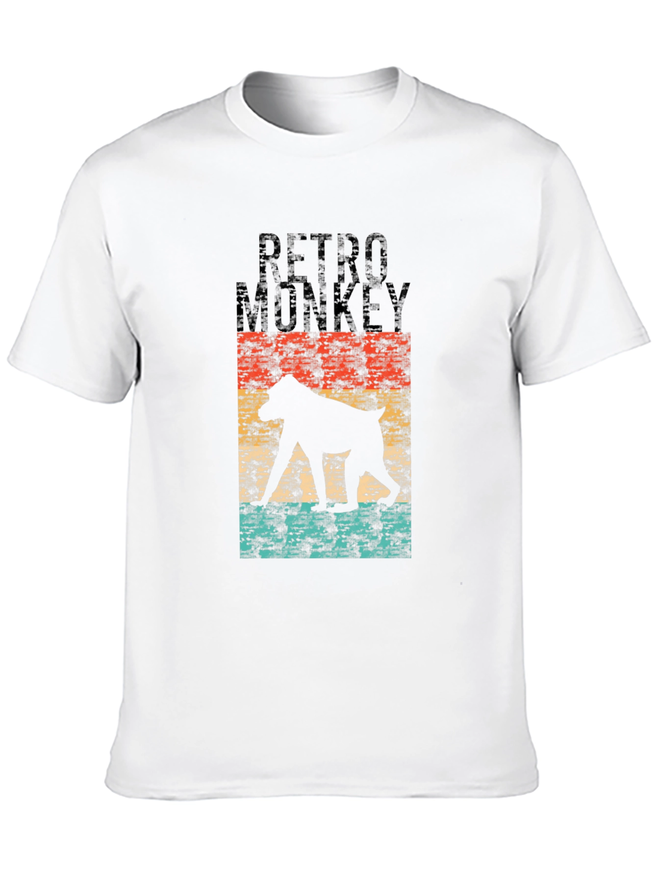 Black Retro Monkey Graphic Tee view 10