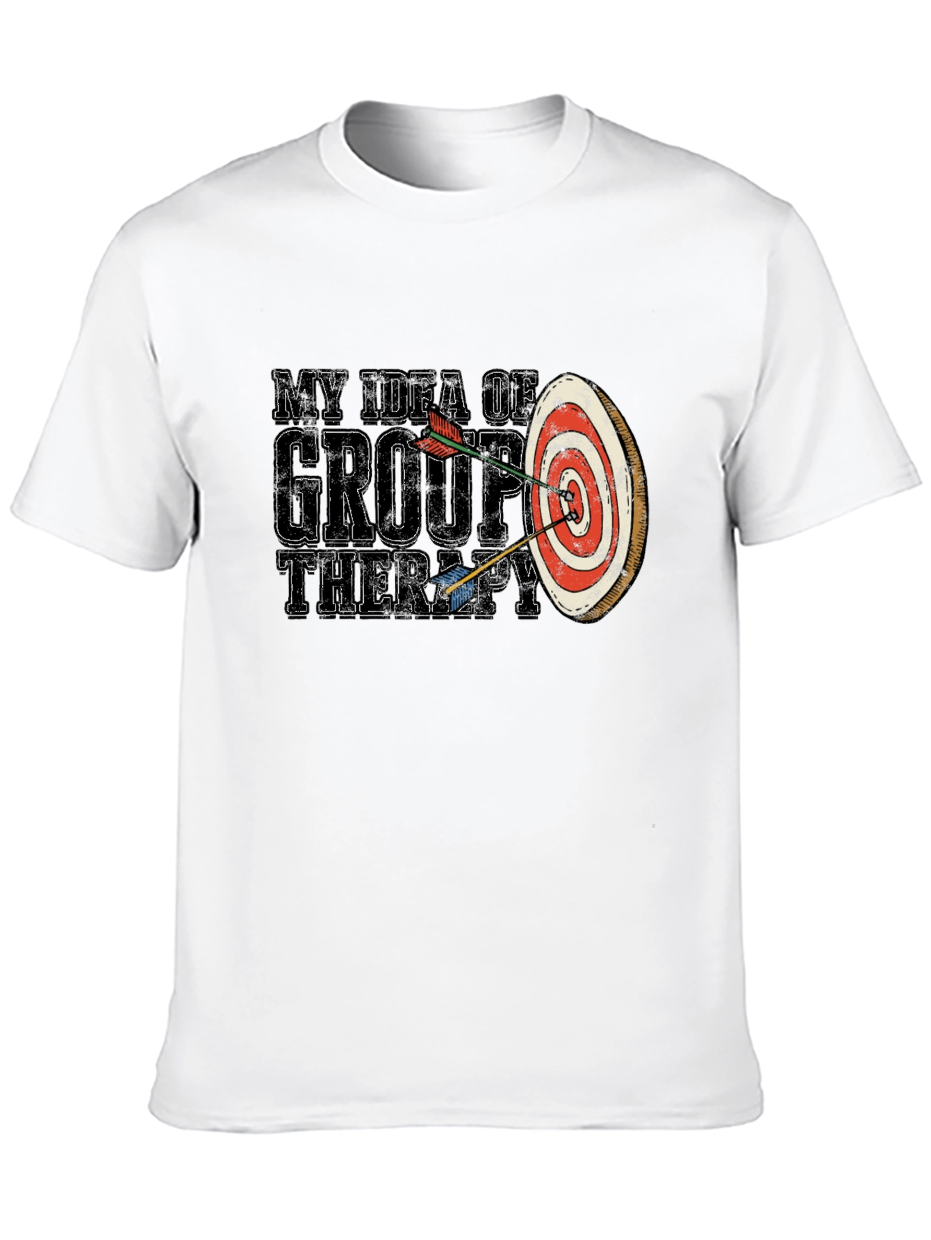 Black My Idea of Group Therapy T-Shirt Funny Archery view 10