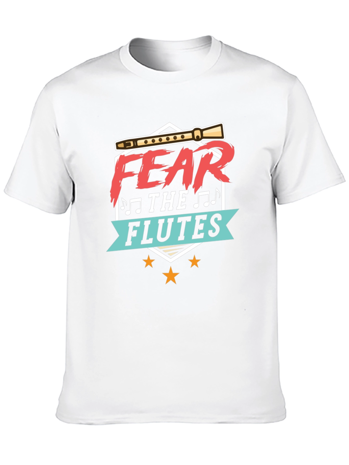 Black Fear The Flutes Funny Music T-Shirt view 10