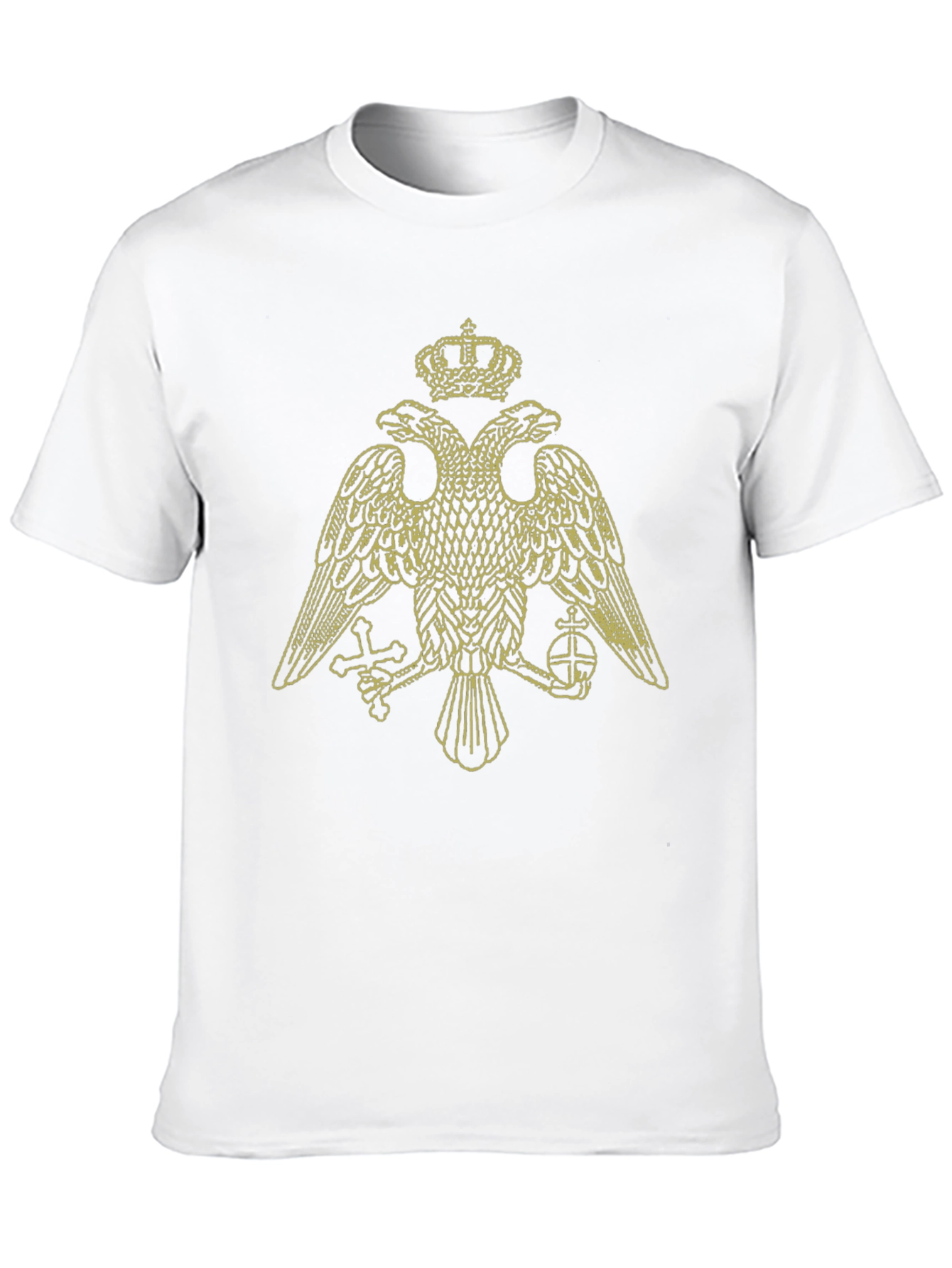 Black Embroidered Double-Headed Eagle Graphic T-Shirt view 10