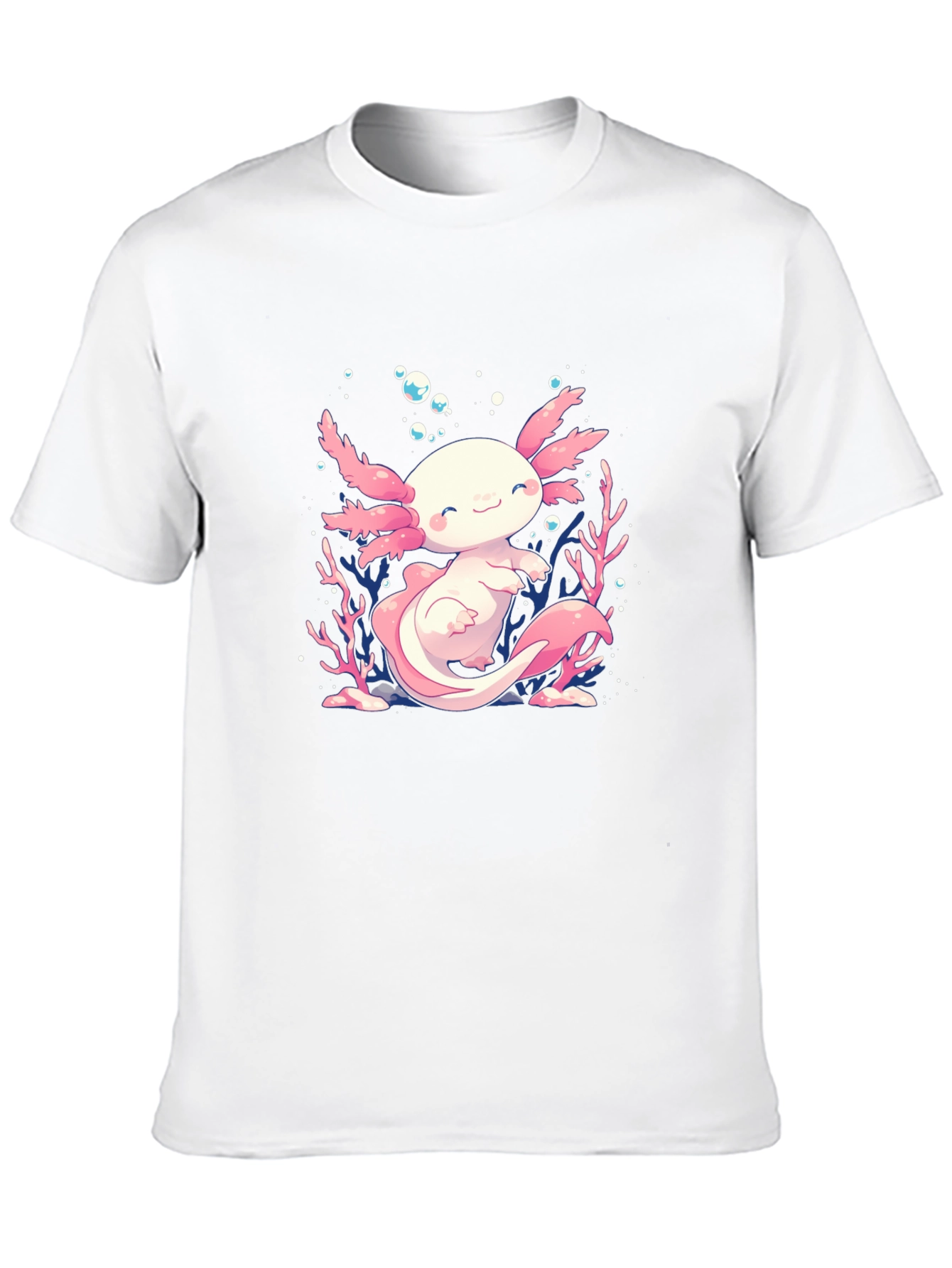 Black Axolotl Graphic Tee - Black Cotton T-Shirt view 10