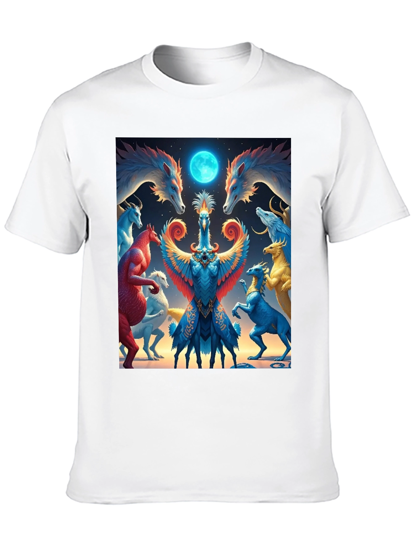 Black Mystical Creatures Graphic Tee - Unique Design view 10
