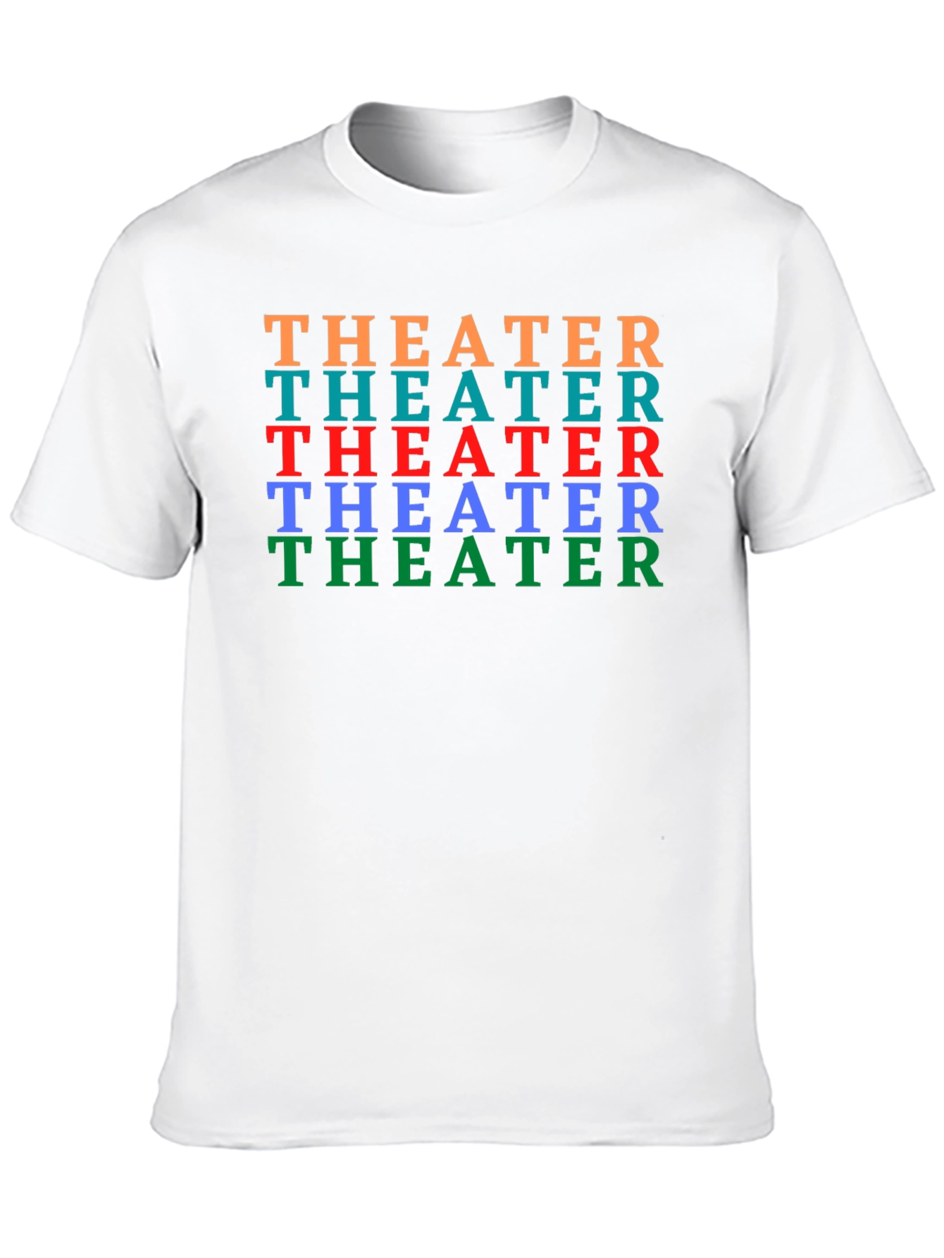 Black Theater Colorful Text T-Shirt view 10
