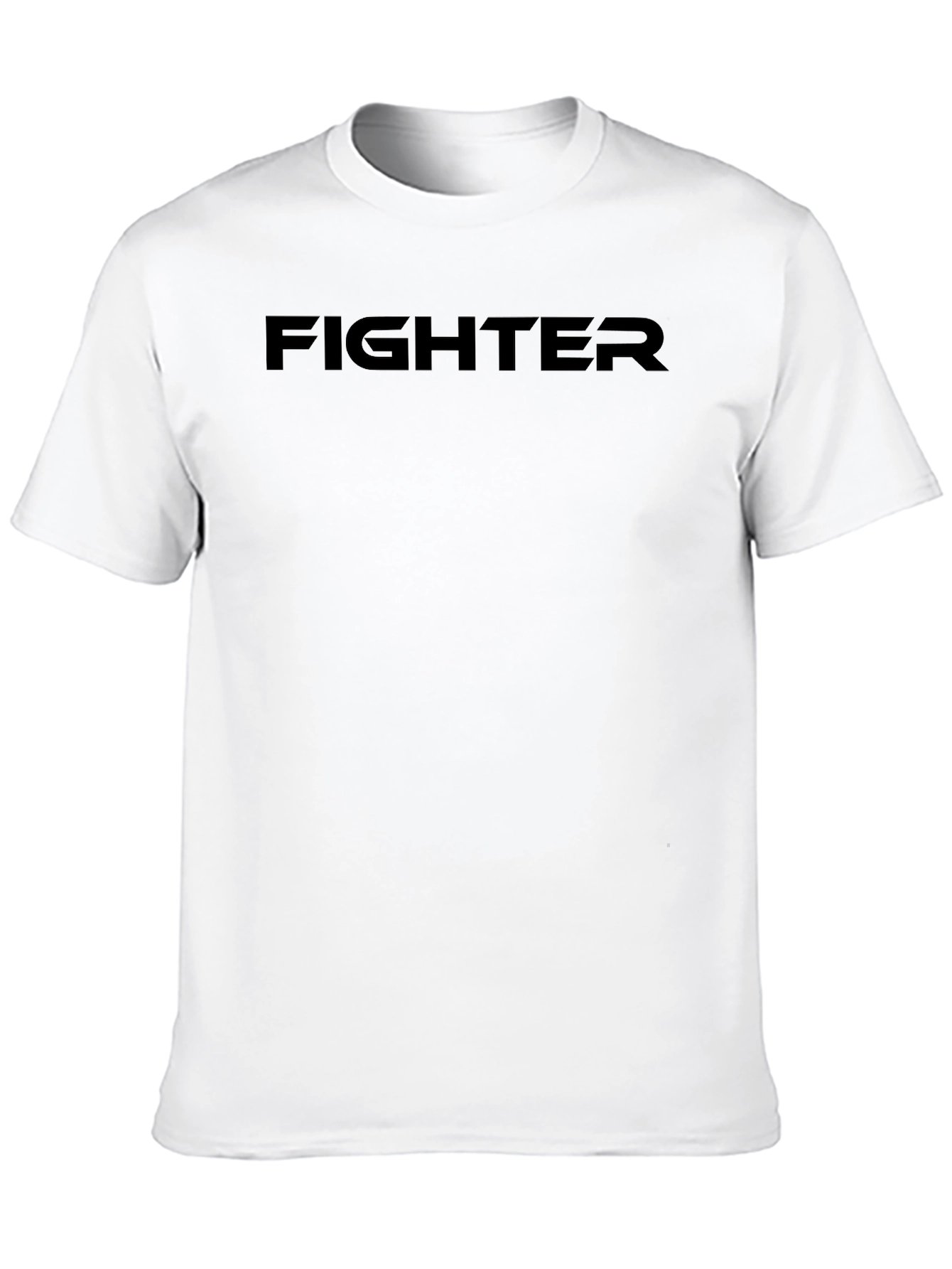 Black FIGHTER Black Graphic Tee - Bold Statement Shirt view 10