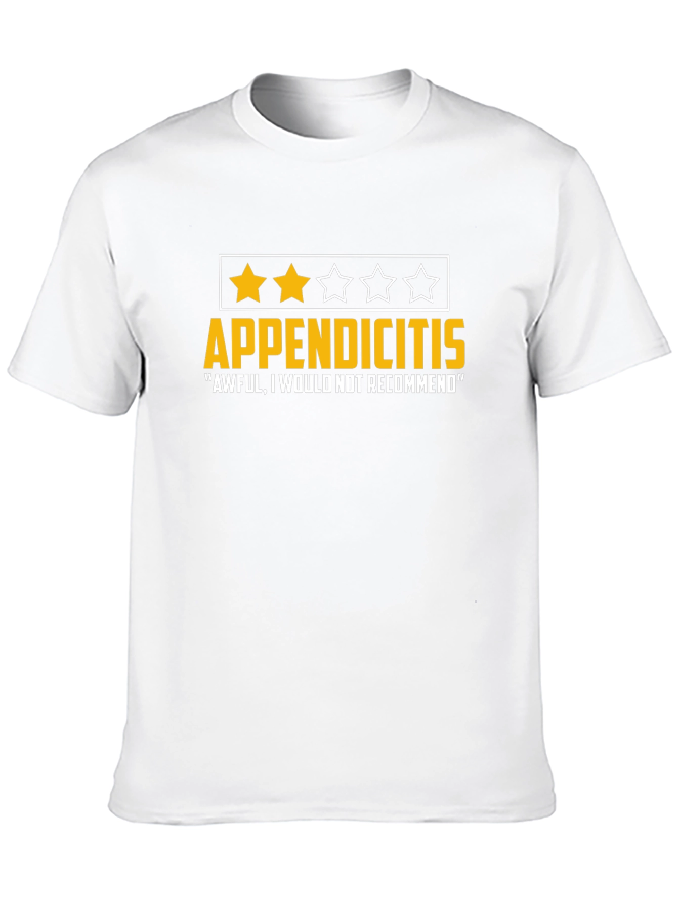 Black Appendicitis Funny T-Shirt - Awful Review Tee view 10