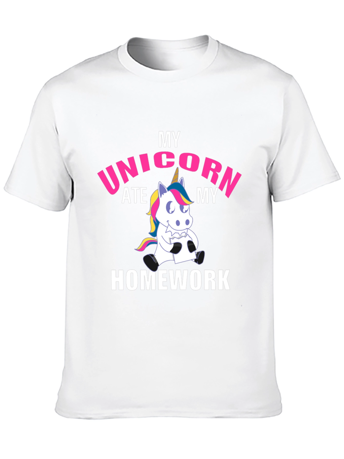 Black My Unicorn Ate My Homework T-Shirt view 10
