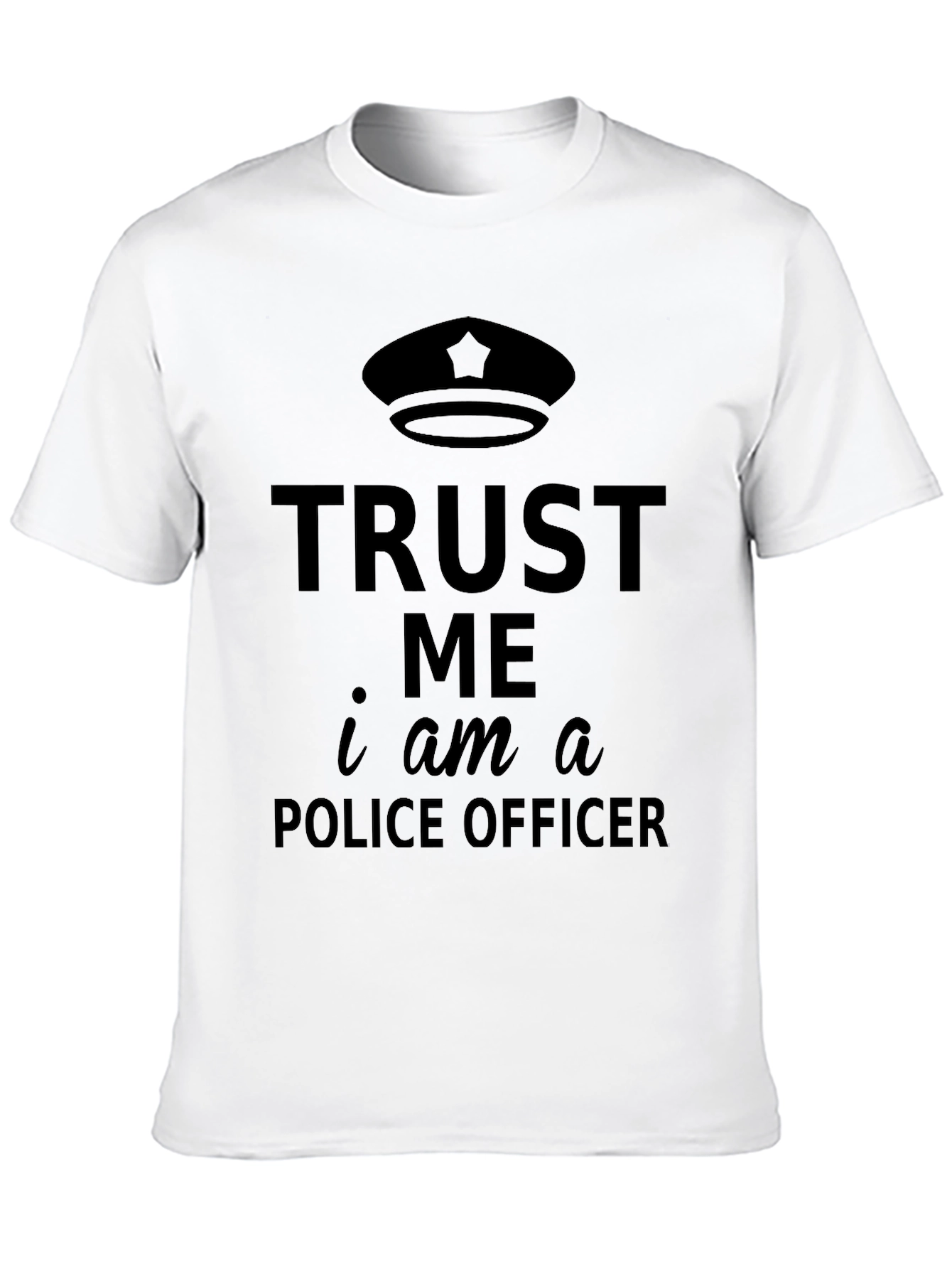 Black Trust Me I'm A Police Officer T-Shirt - Black view 10