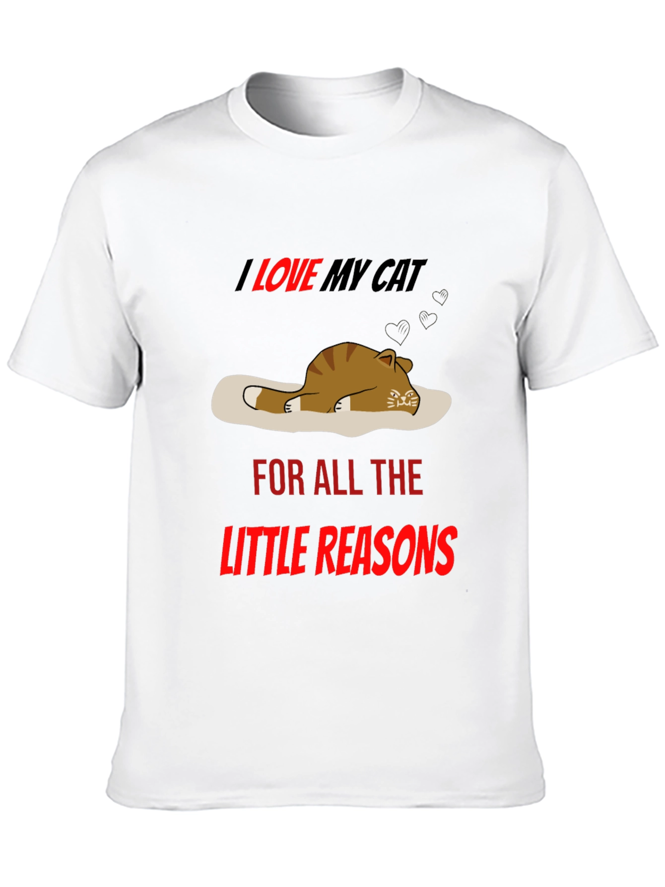 Black I Love My Cat T-Shirt view 10