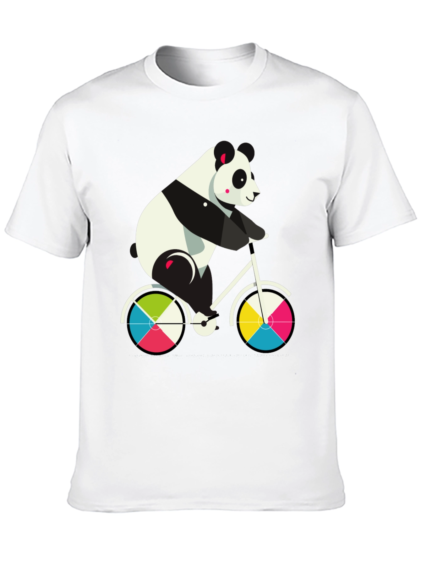 Black Panda on Bike Graphic Tee - Fun & Stylish Cotton T-Shirt view 10