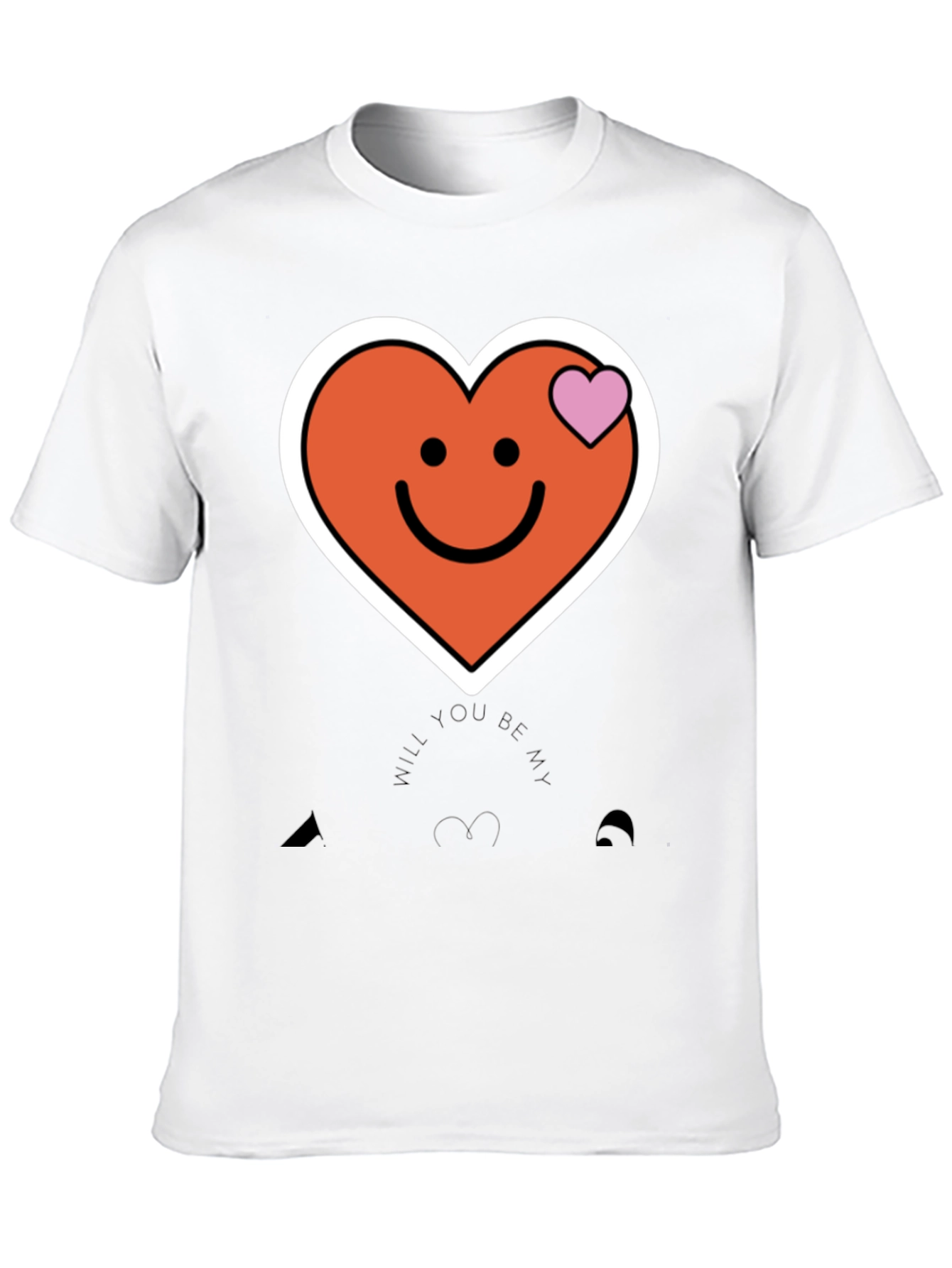 Black Heart Smiley Face Graphic Tee view 10