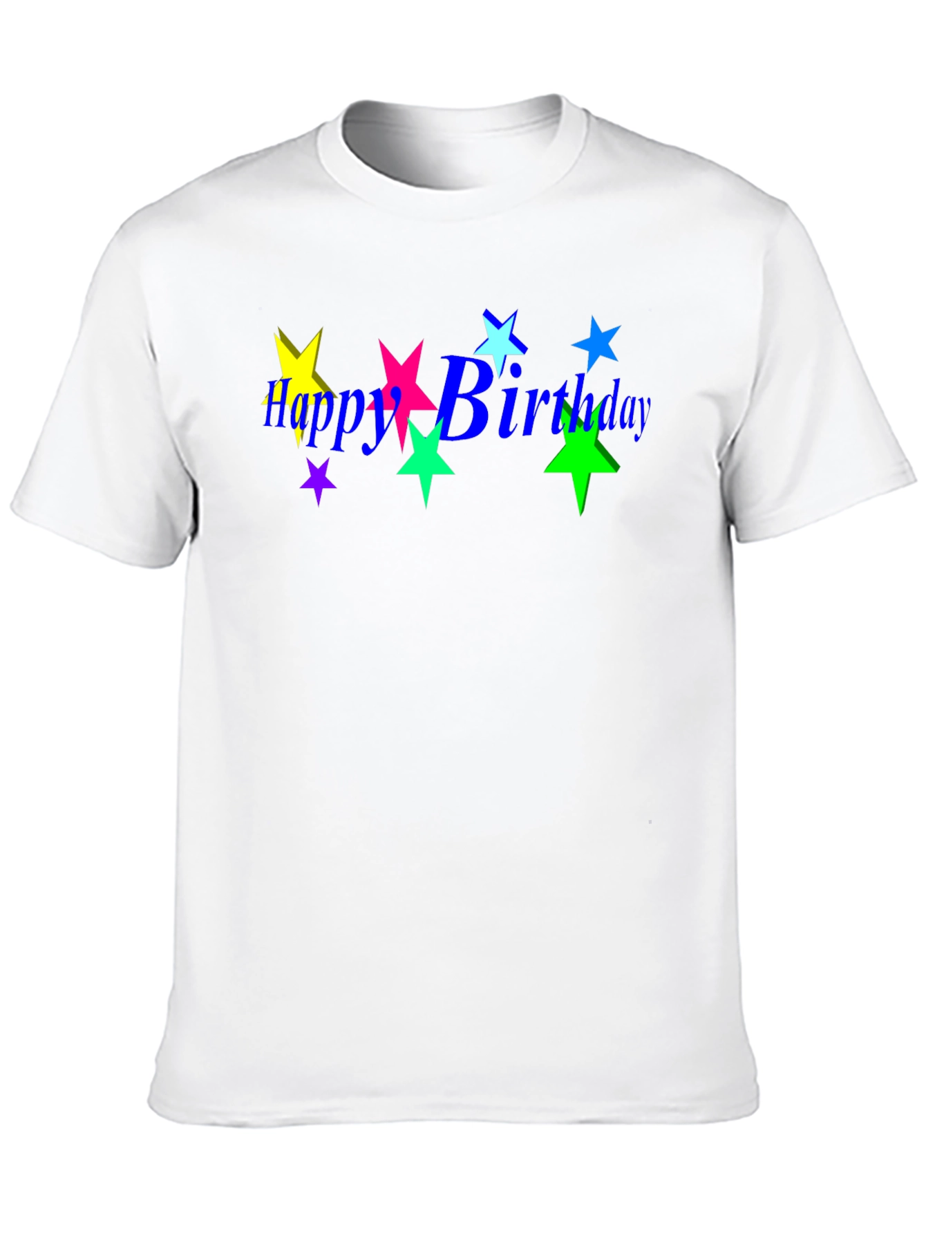 Black Happy Birthday Star Graphic Tee - Trendy Black T-Shirt view 10