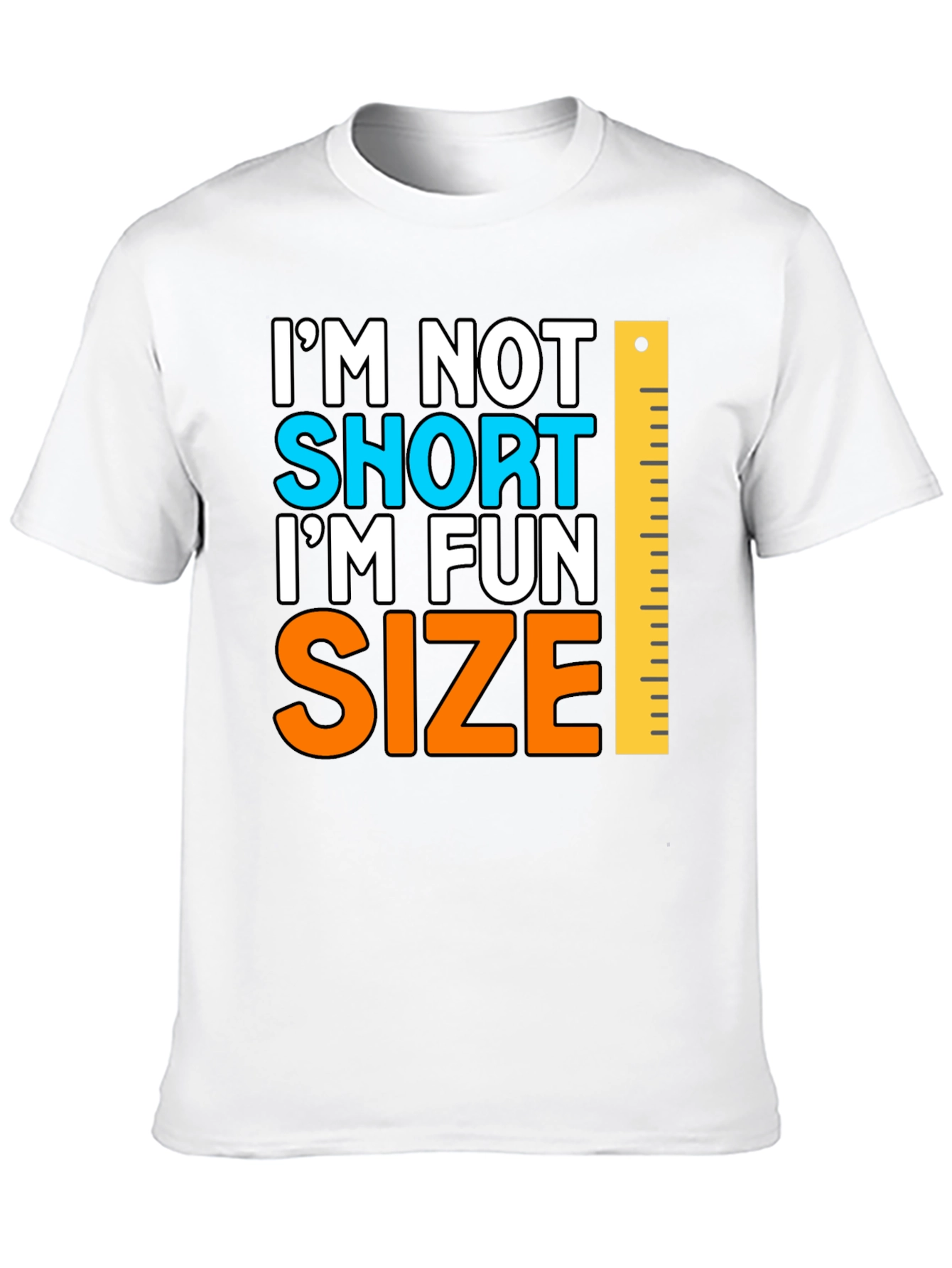 Black Fun Size T-Shirt - Humorous Short Joke view 10
