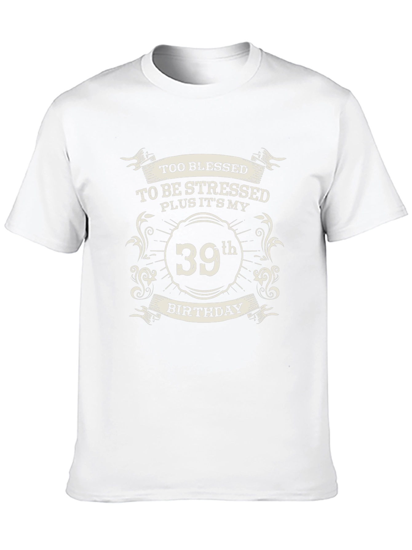 Black Blessed 39th Birthday Black T-Shirt view 10