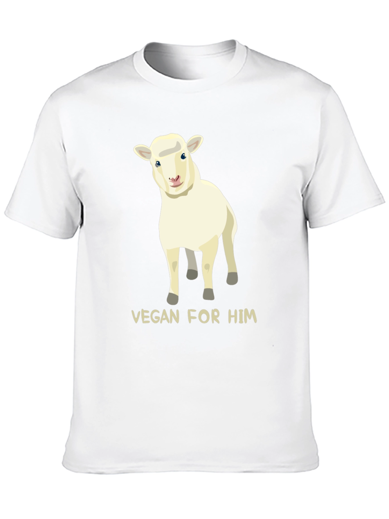 Black Vegan For Him Sheep Graphic Tee view 10