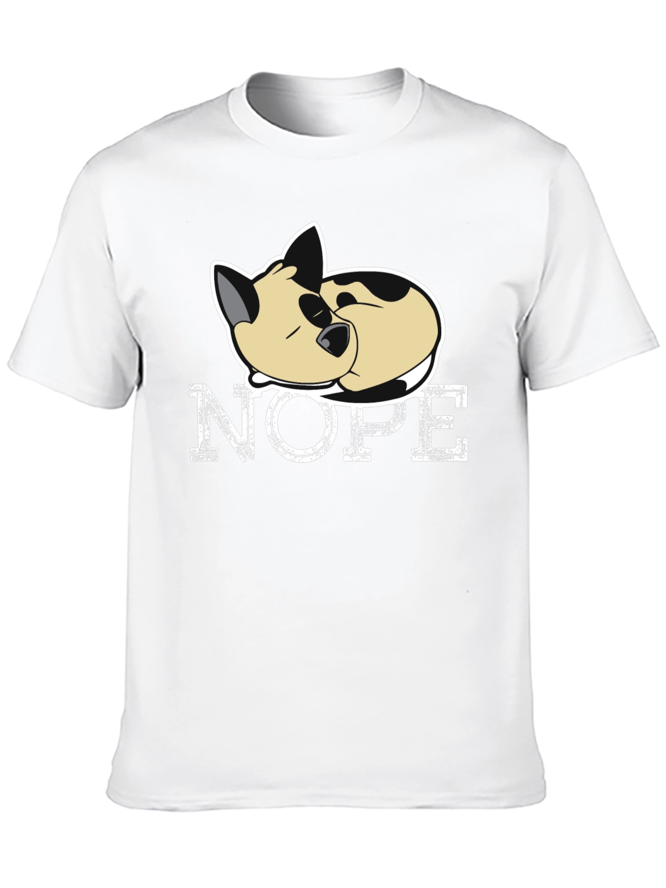 Black Nope Cat T-Shirt - Funny Lazy Cat Tee view 10