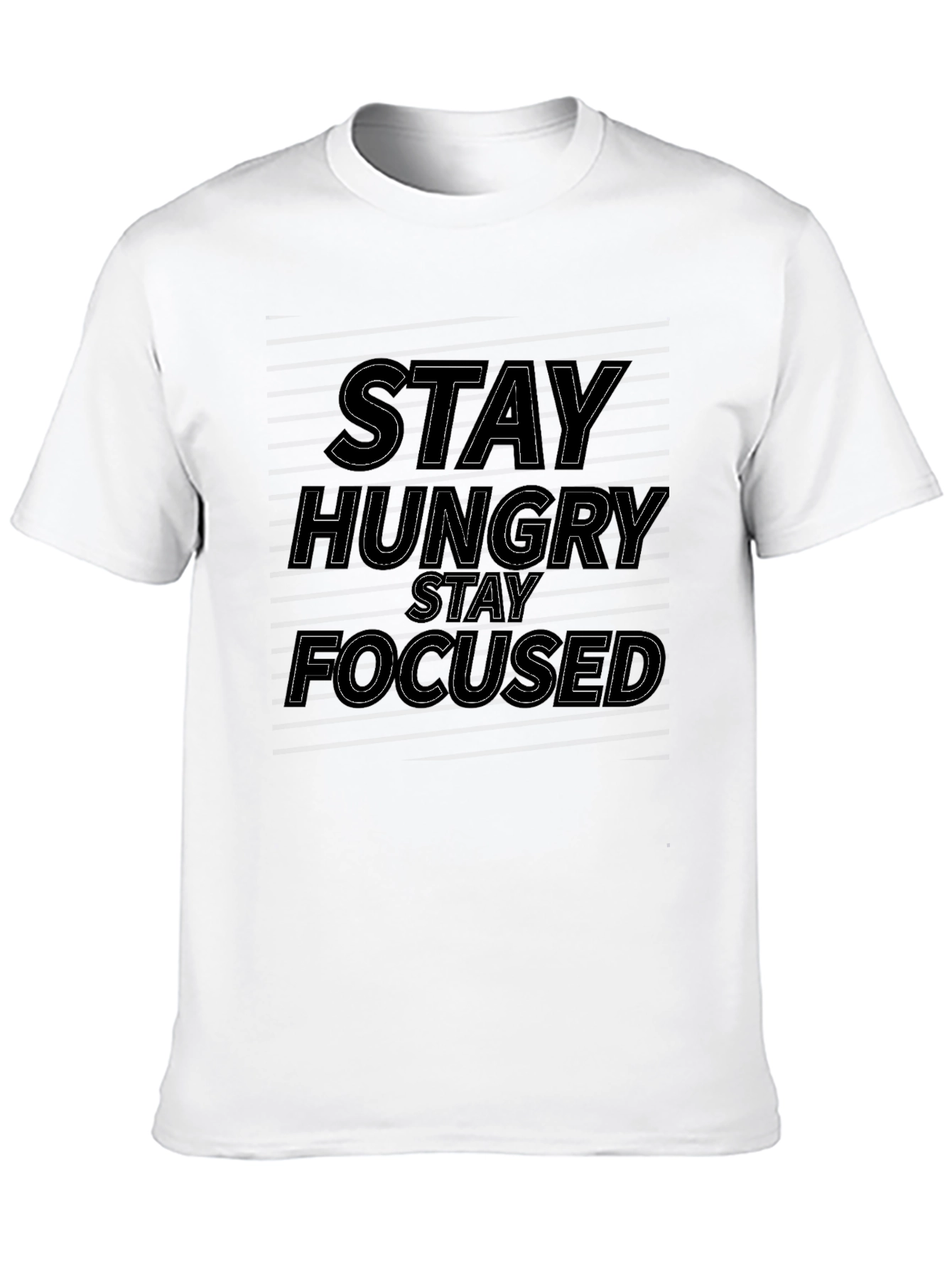 Black Stay Hungry Stay Focused Black Graphic Tee view 10