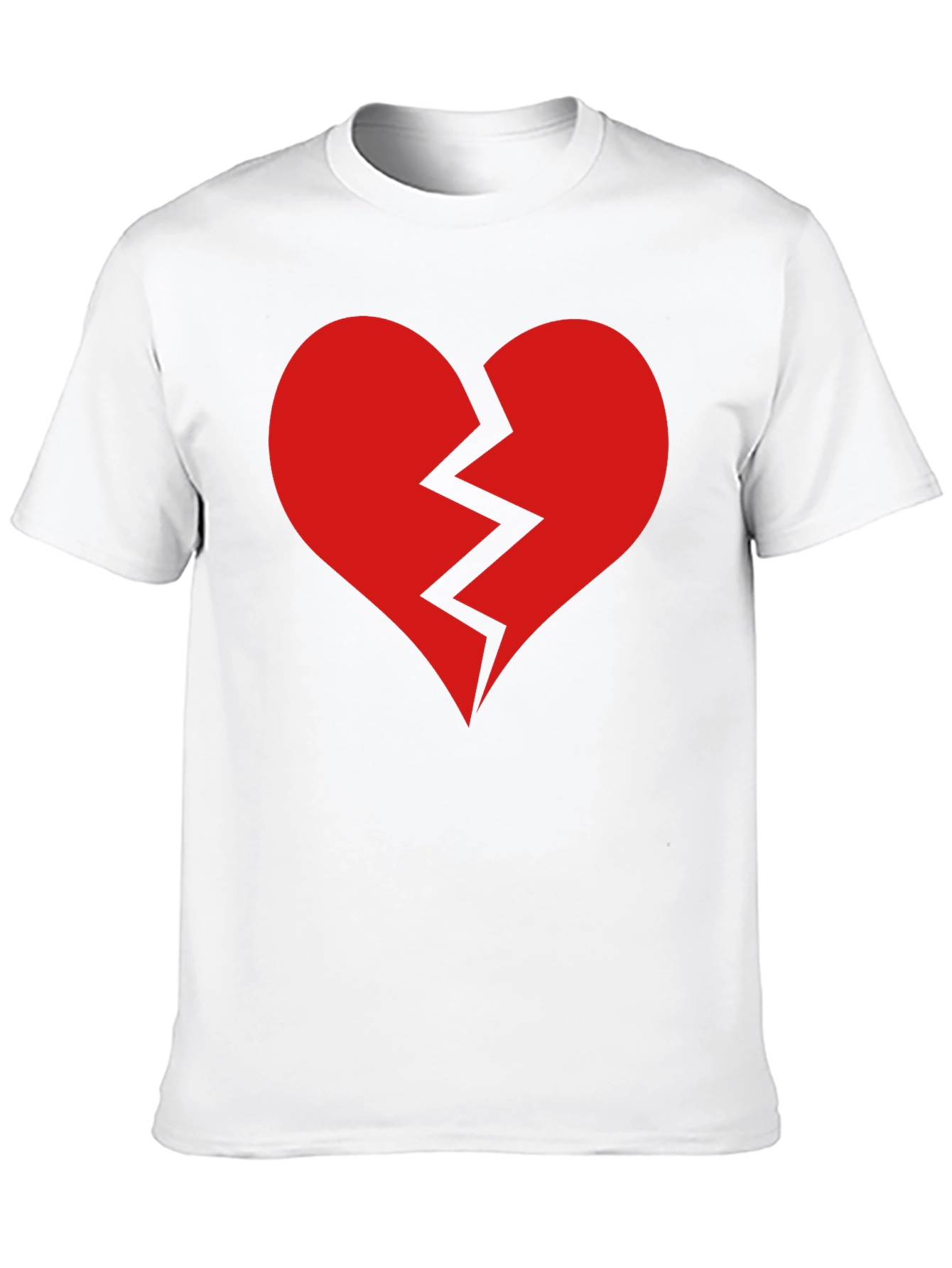Black Broken Heart Graphic Tee - Black Cotton T-Shirt view 10