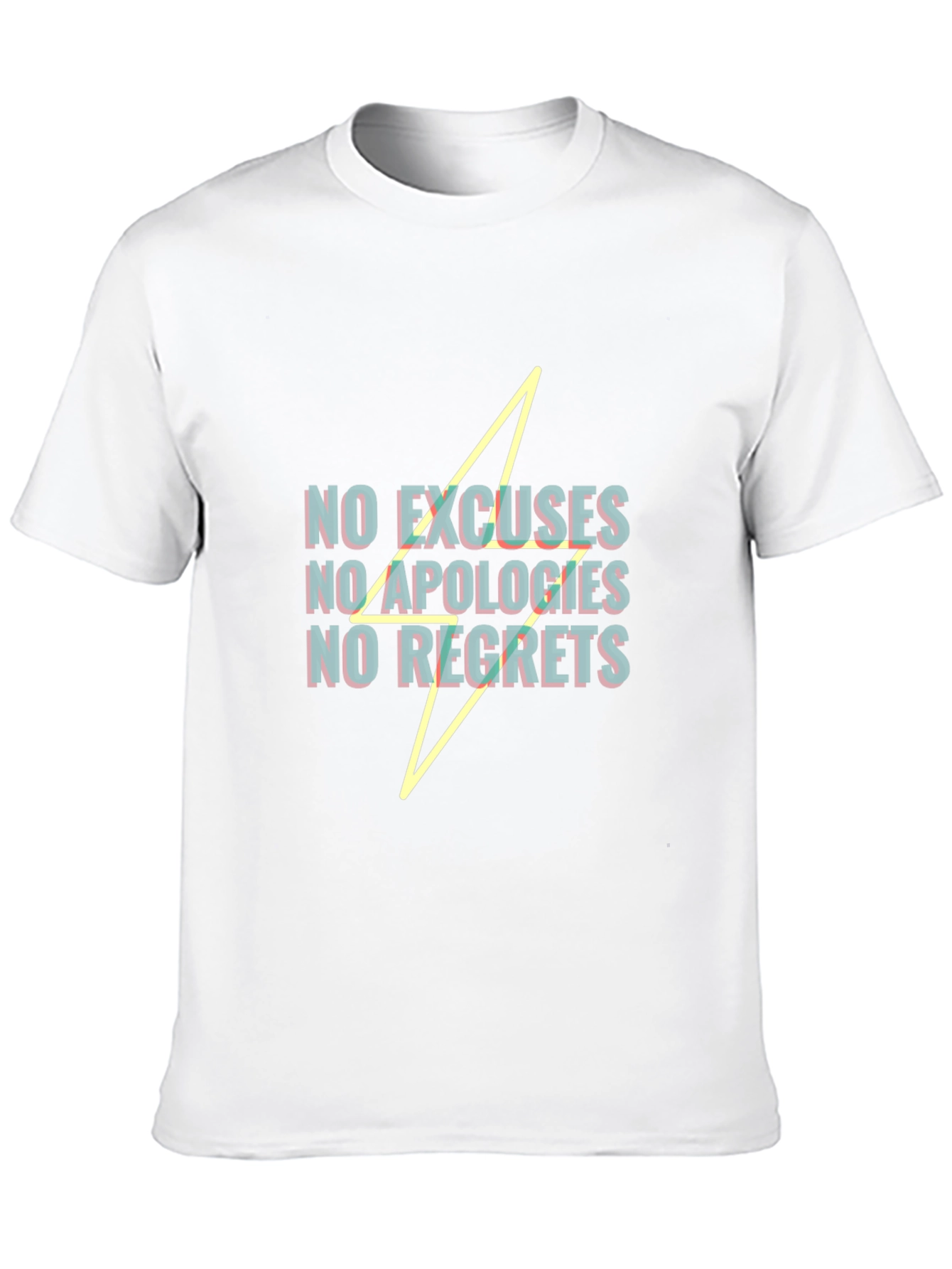 Black No Excuses Graphic Print Black T-Shirt view 10