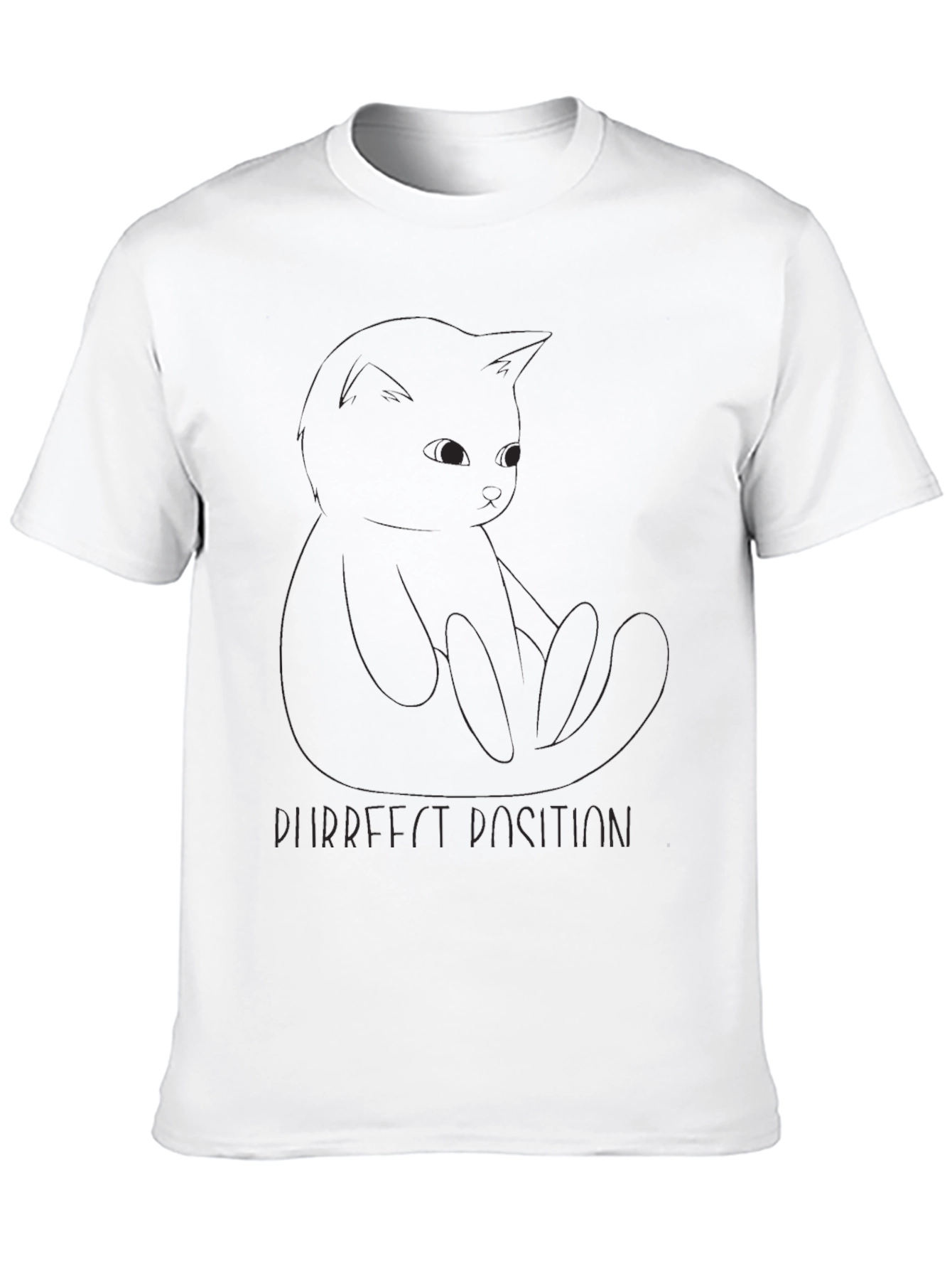 Black Purrfect Position Black T-Shirt view 10