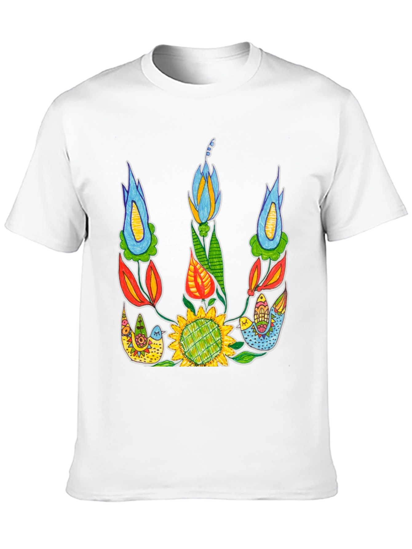 Black Ukrainian Floral Graphic Tee view 10