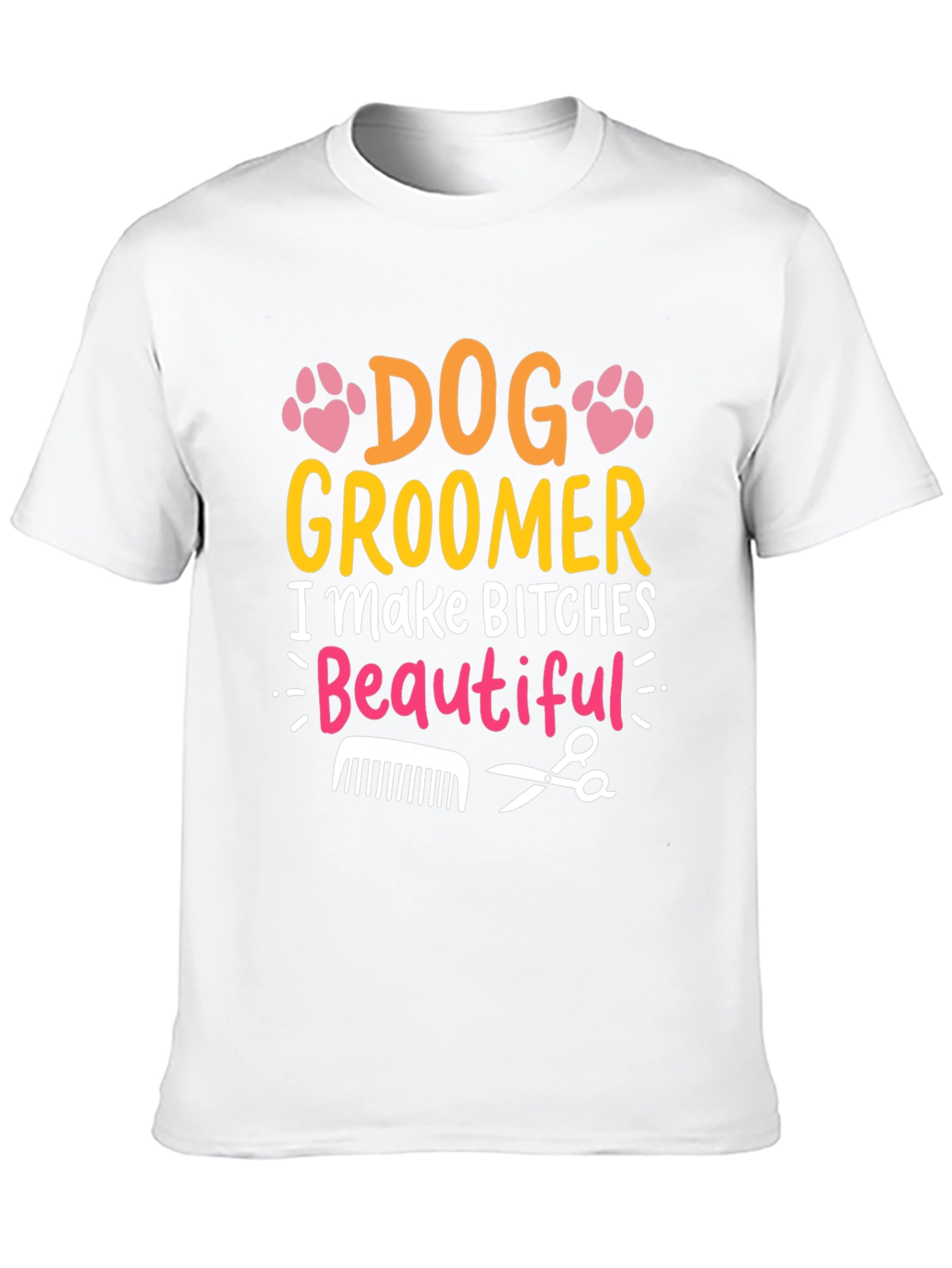 Black Dog Groomer Funny T-Shirt view 10