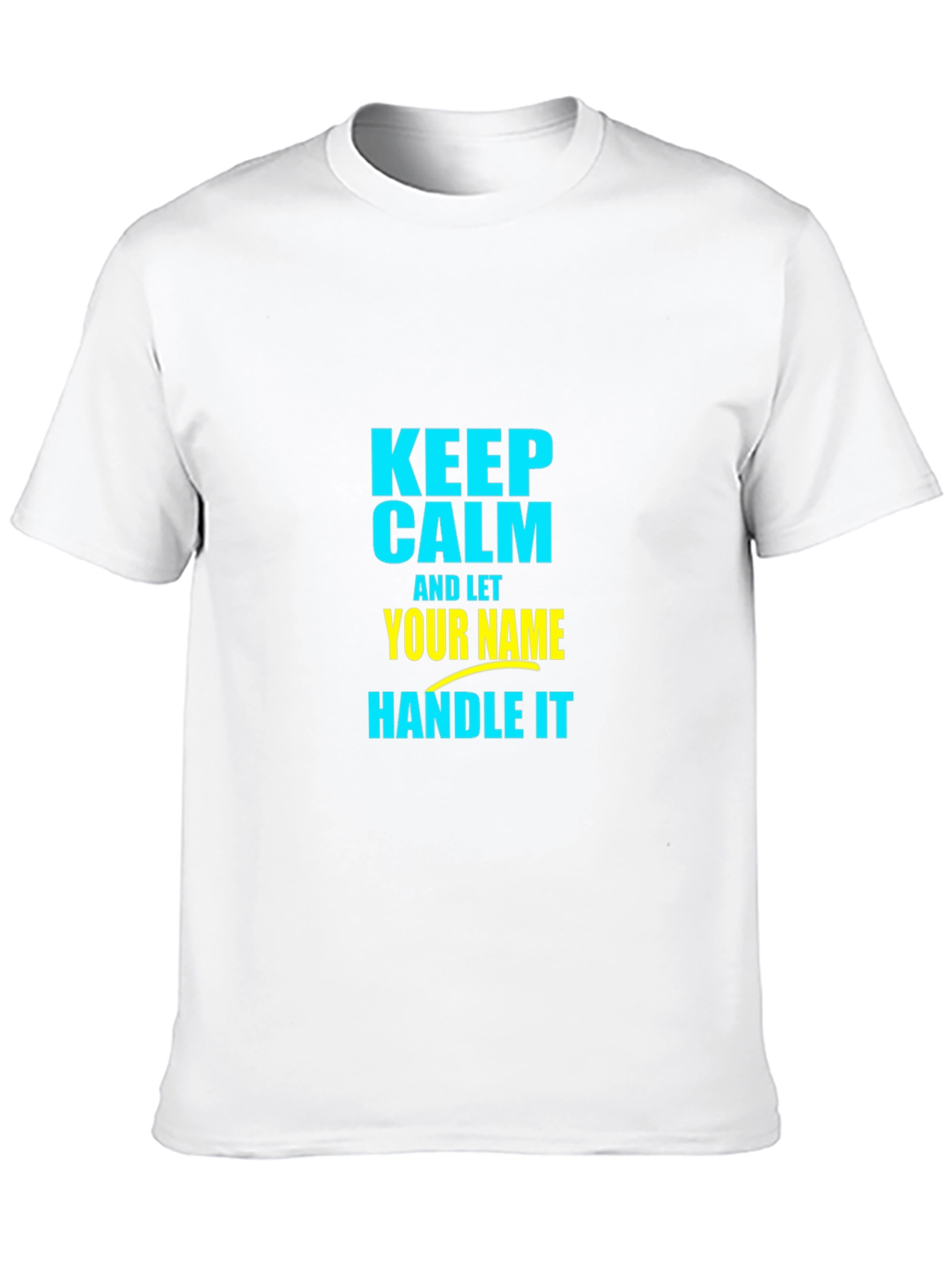Black Keep Calm T-Shirt - Personalized Name Handle It view 10