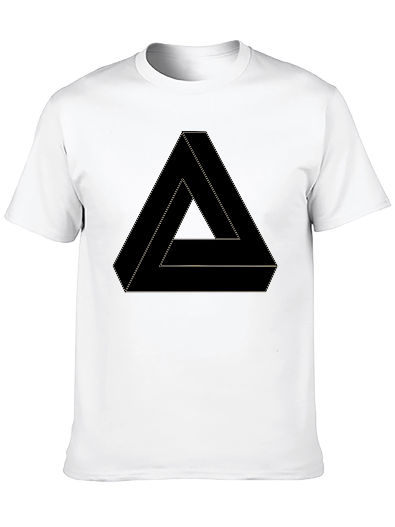 Black Impossible Triangle Graphic Tee - Black view 10