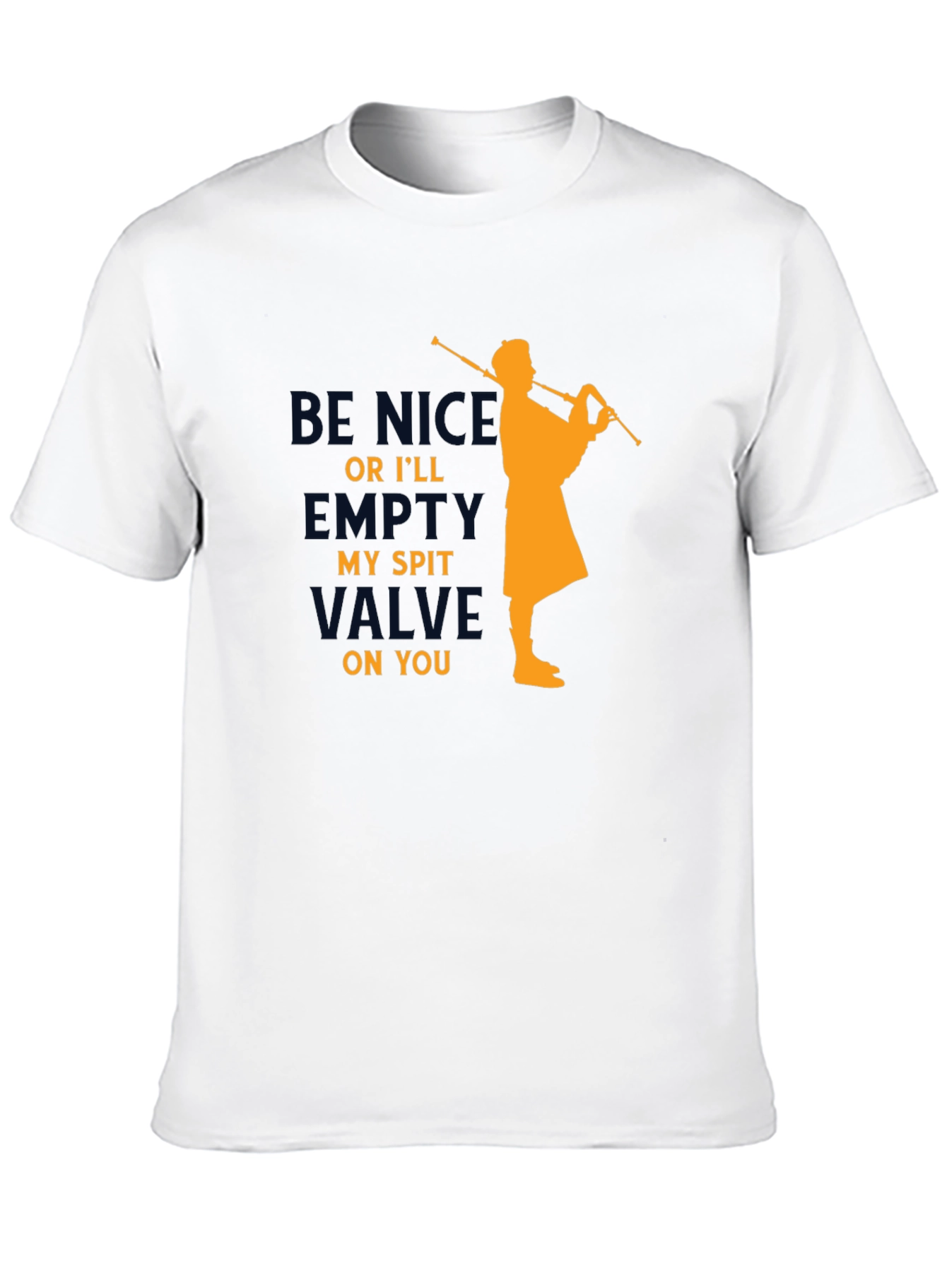 Black Funny Bagpipe Player T-Shirt - Empty My Spit Valve view 10