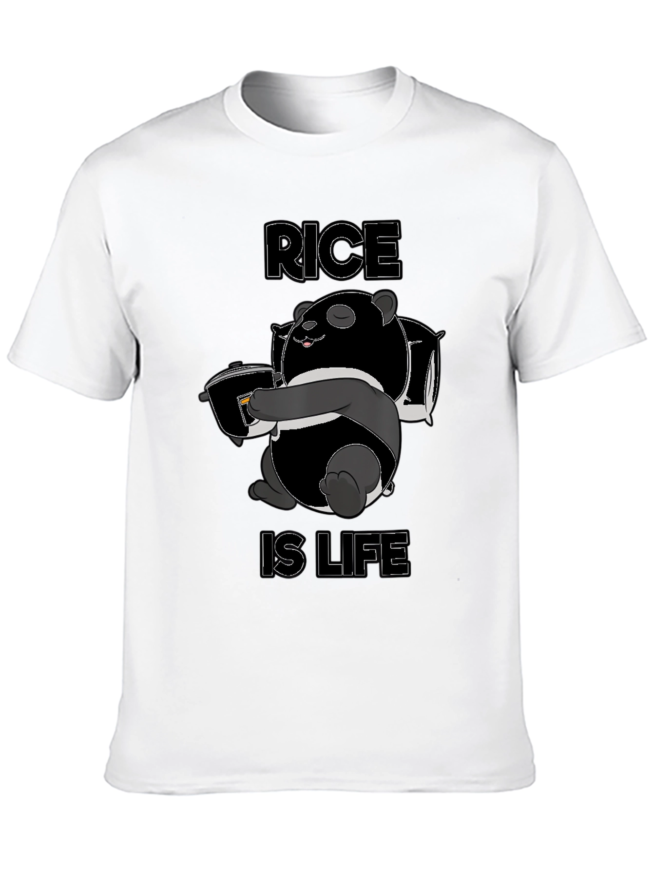 Black Rice is Life Panda Graphic T-Shirt view 10