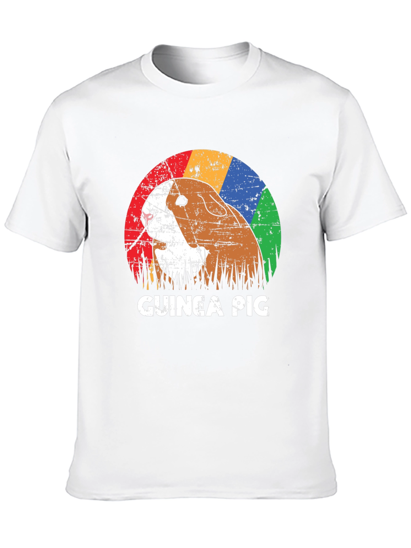 Black Retro Guinea Pig Graphic T-Shirt - Unisex view 10