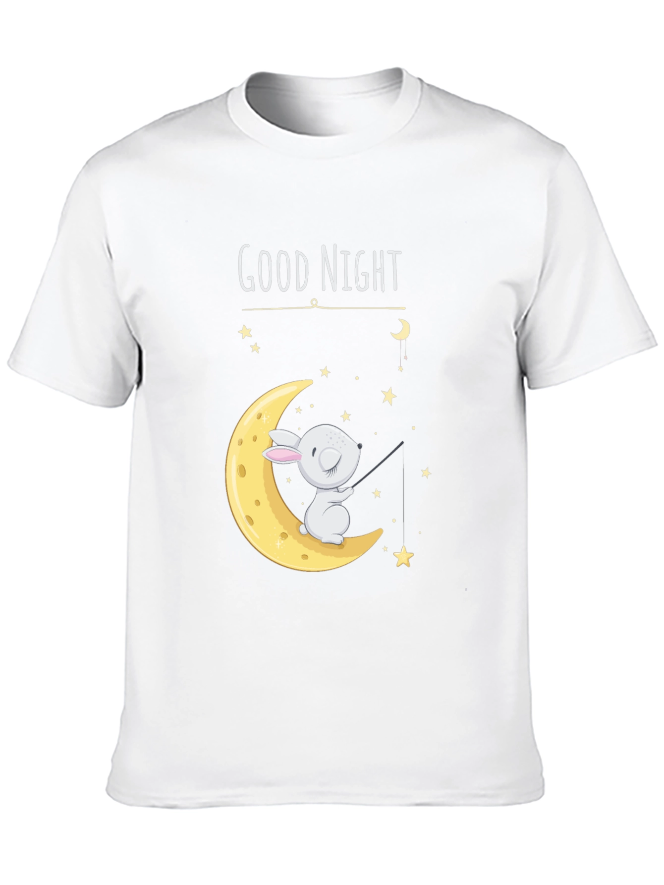 Black Good Night Moon Bunny Graphic Tee view 10