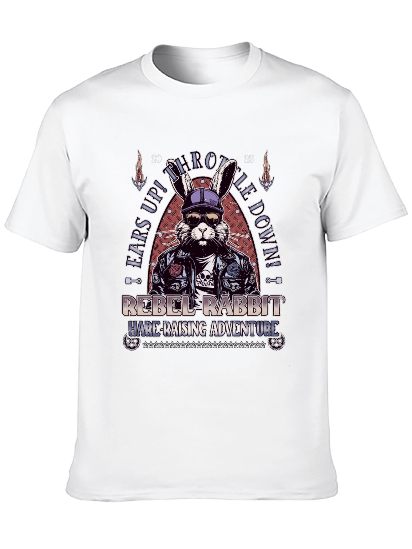 Black Rebel Rabbit T-Shirt: Hare-Raising Adventure Tee view 10