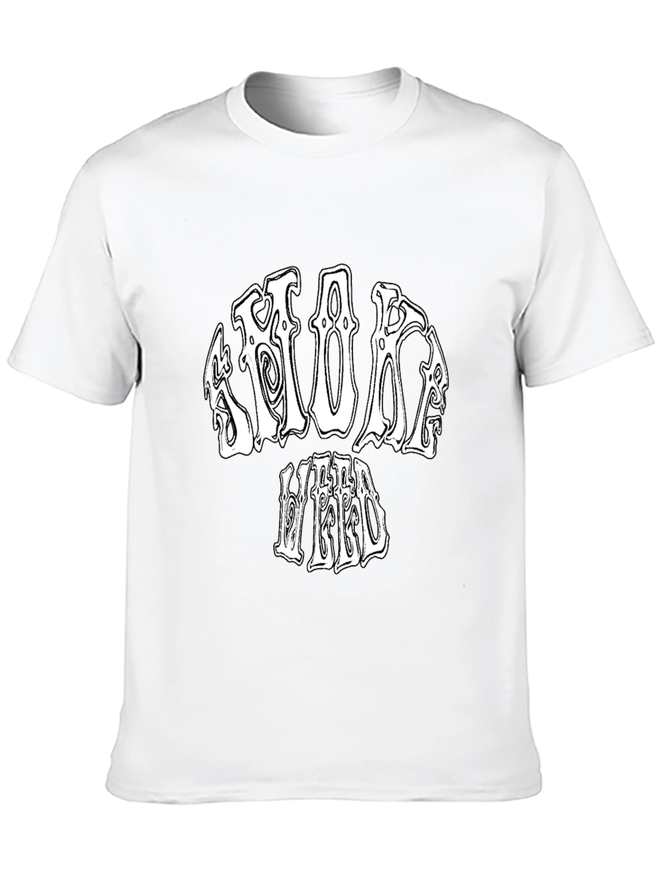 Black Smoke Weed Black Graphic T-Shirt view 10