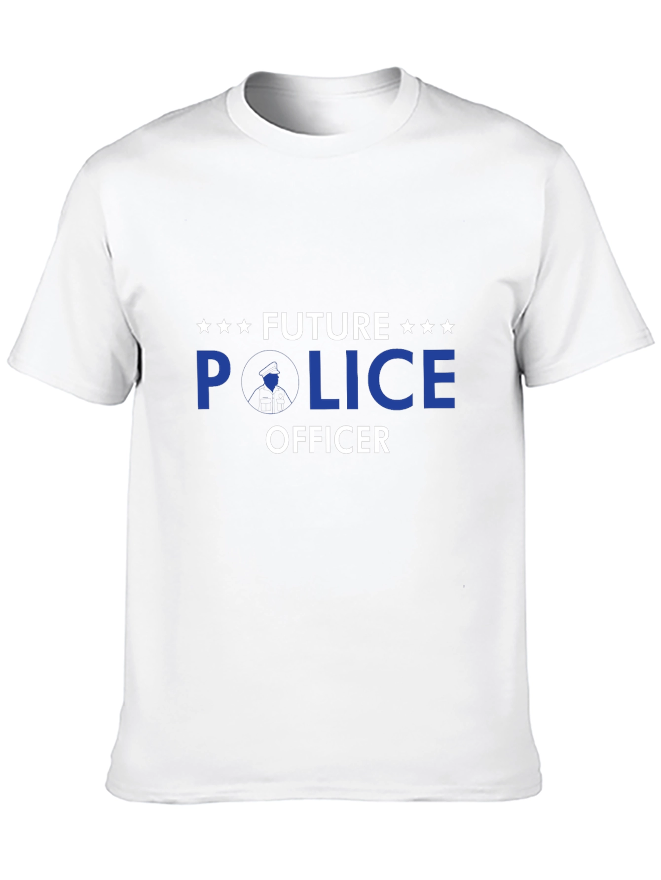 Black Future Police Officer T-Shirt - Black view 10