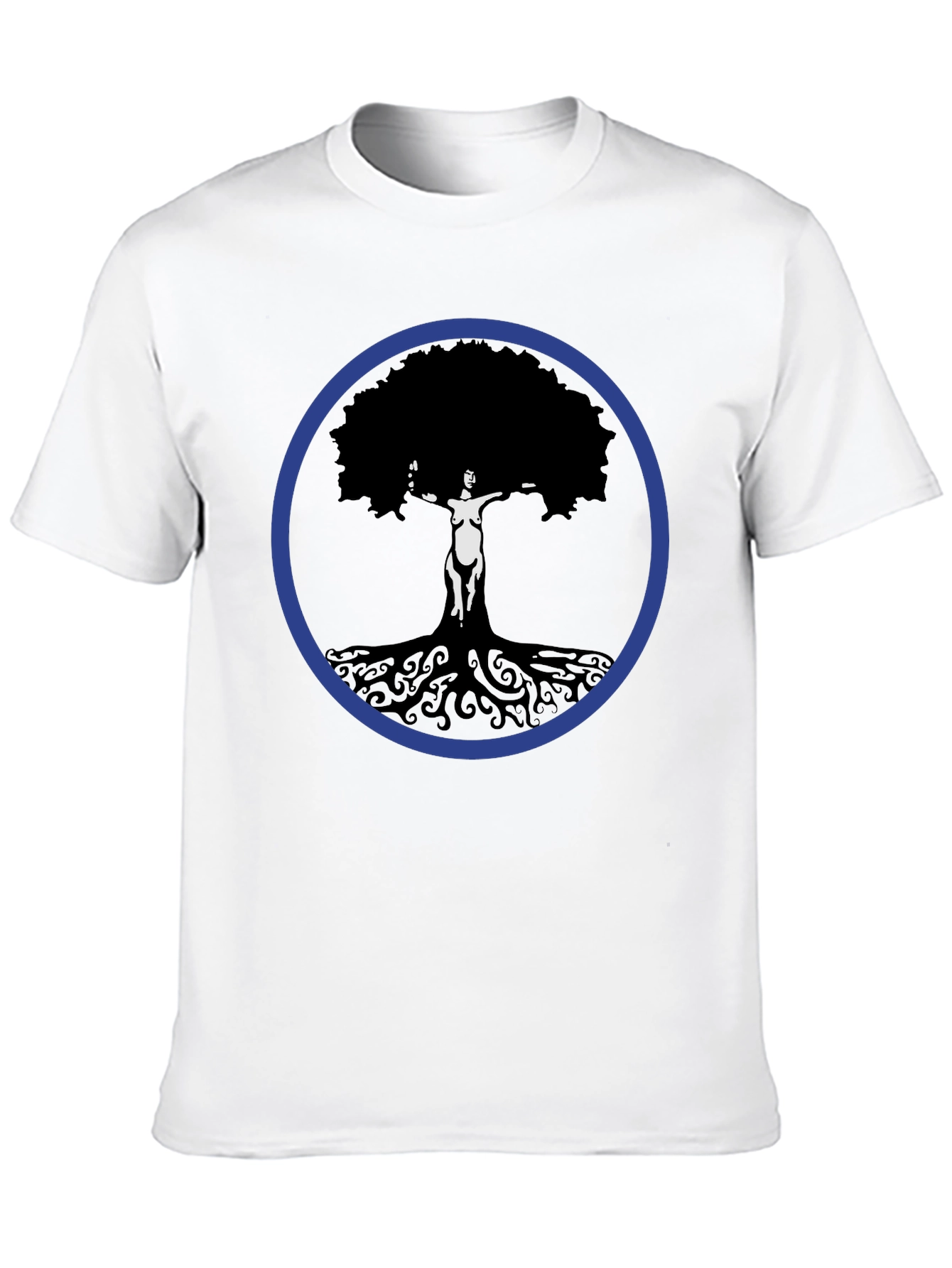 Black Tree Woman Graphic Tee - Black Cotton Blend view 10