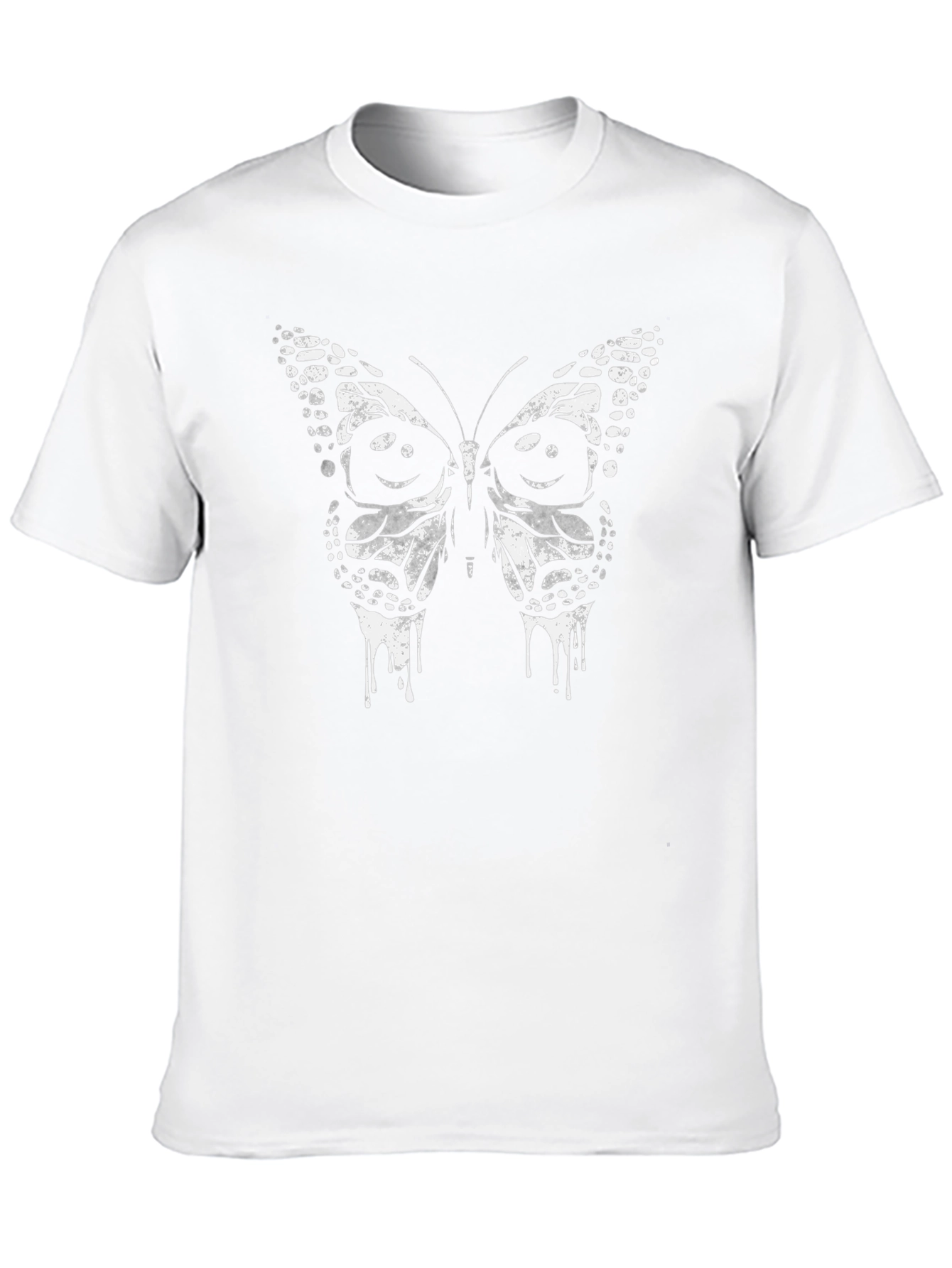 Butterfly Graphic Print Black T-Shirt - 10