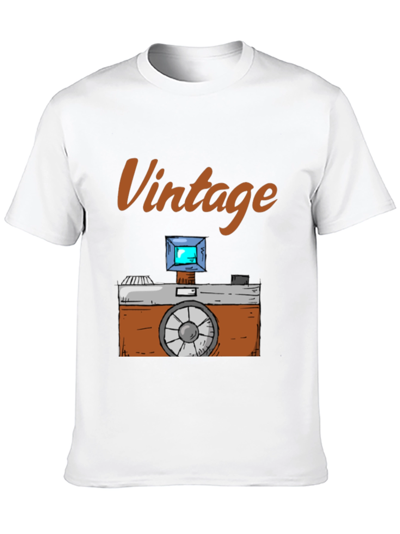 Black Vintage Camera Graphic T-Shirt - Classic Style view 10