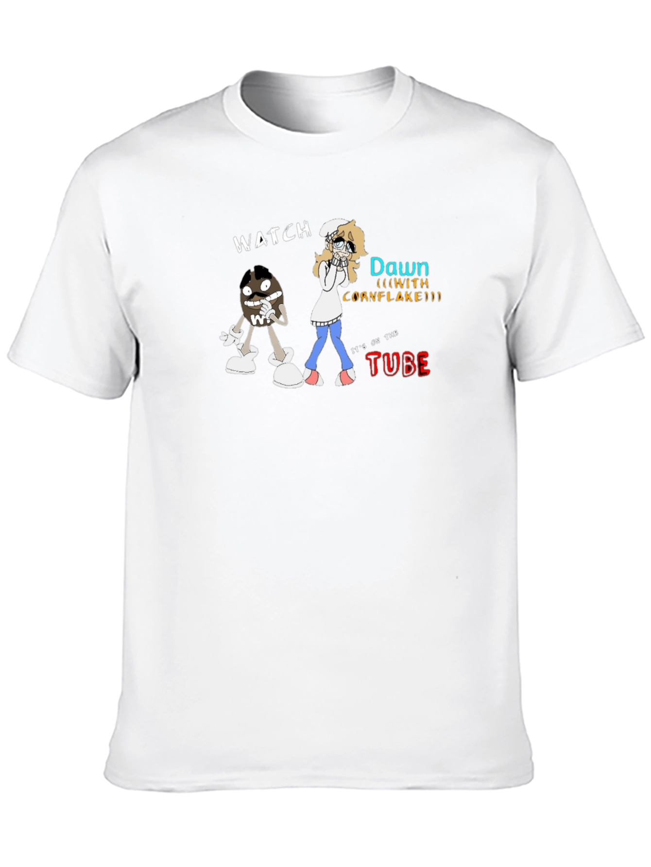 Black Watch Dawn (with Cornflake) T-Shirt - Funny Cartoon Tee view 10