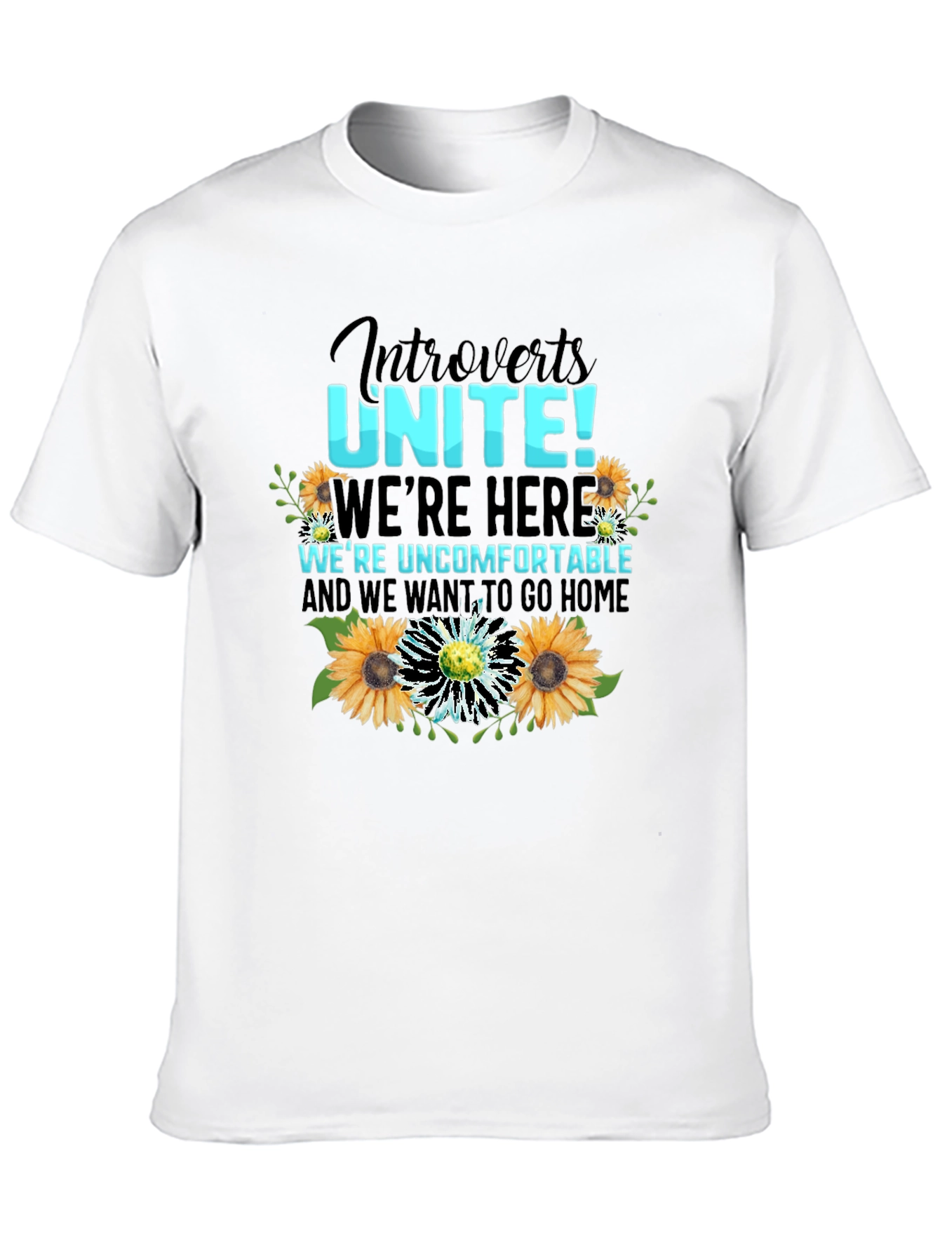 Black Introverts Unite Graphic Tee view 10
