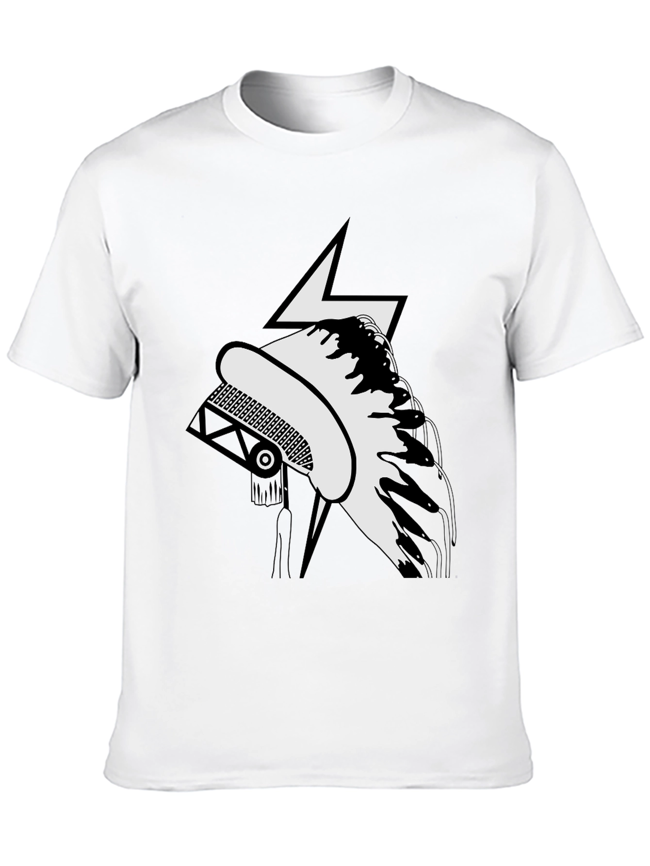 Black Stylish Black T-Shirt with Unique Graphic Design view 10