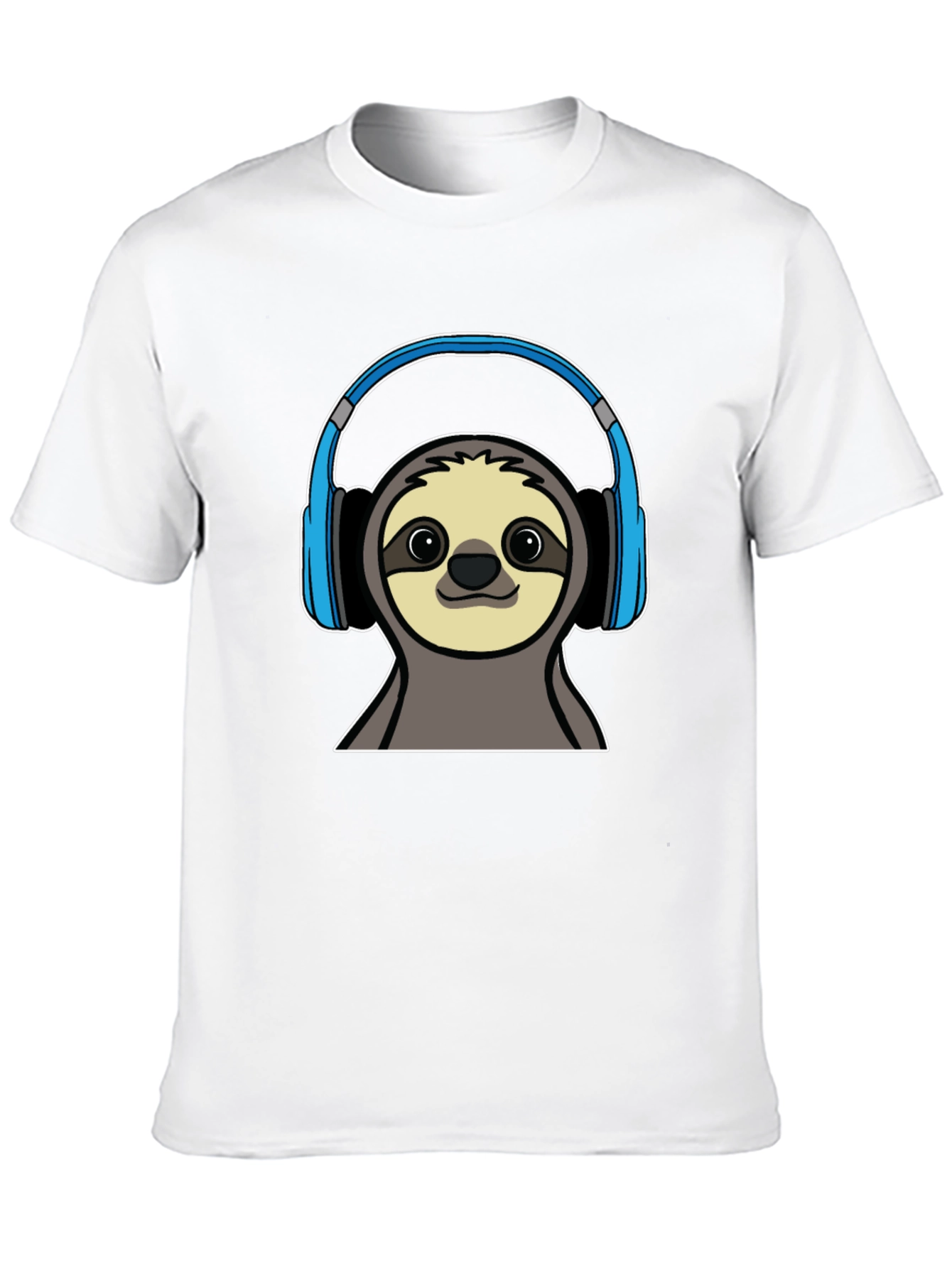 Black Sloth DJ T-Shirt - Cool Animal Graphic Tee view 10